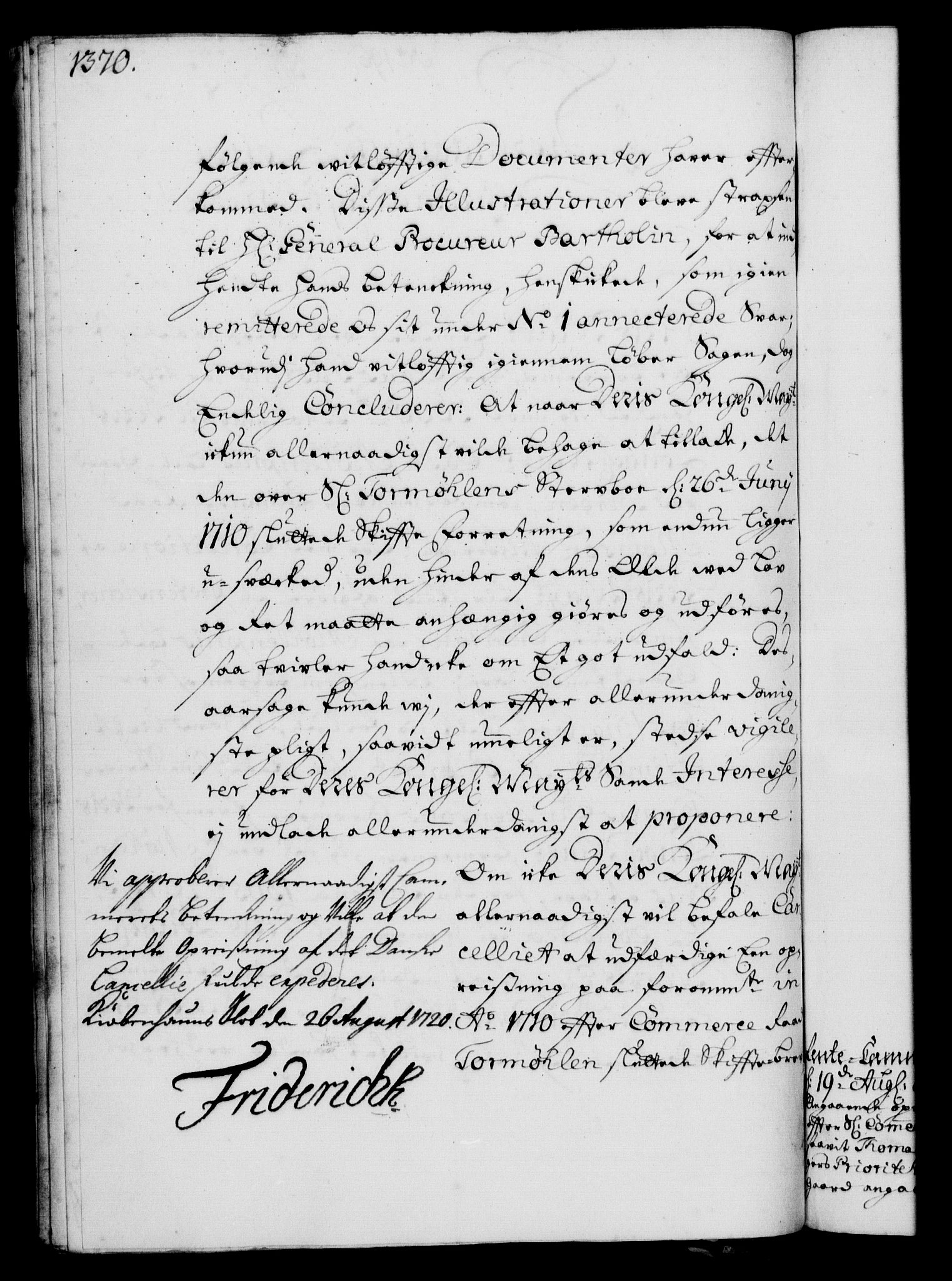 Rentekammeret, Kammerkanselliet, RA/EA-3111/G/Gf/Gfa/L0003: Norsk relasjons- og resolusjonsprotokoll (merket RK 52.3), 1720, s. 344