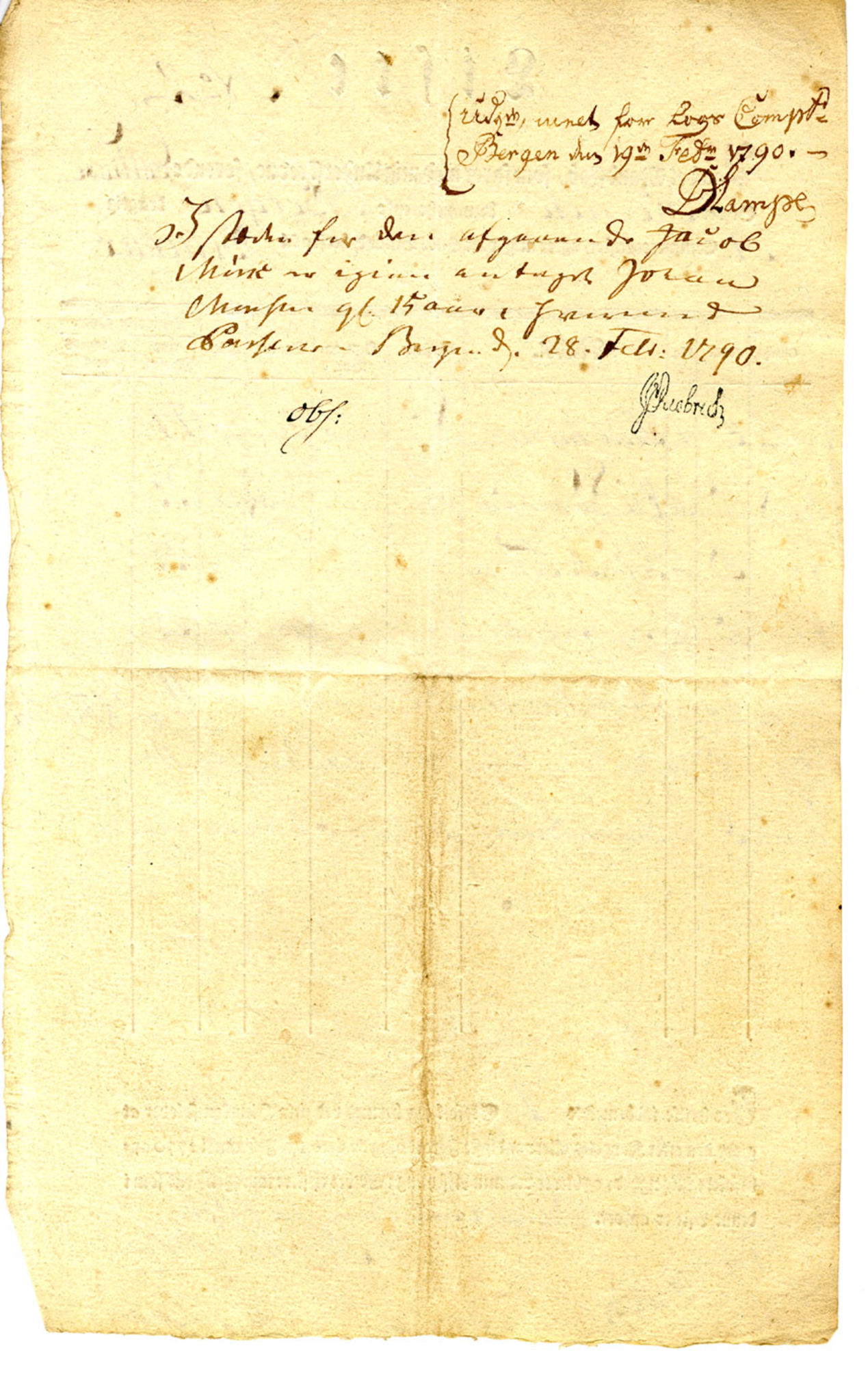 Innrulleringssjefen i Bergen, Avd. I. Bergen før 1805, SAB/A-100465/F/L0002: Mannskapslister, 1790