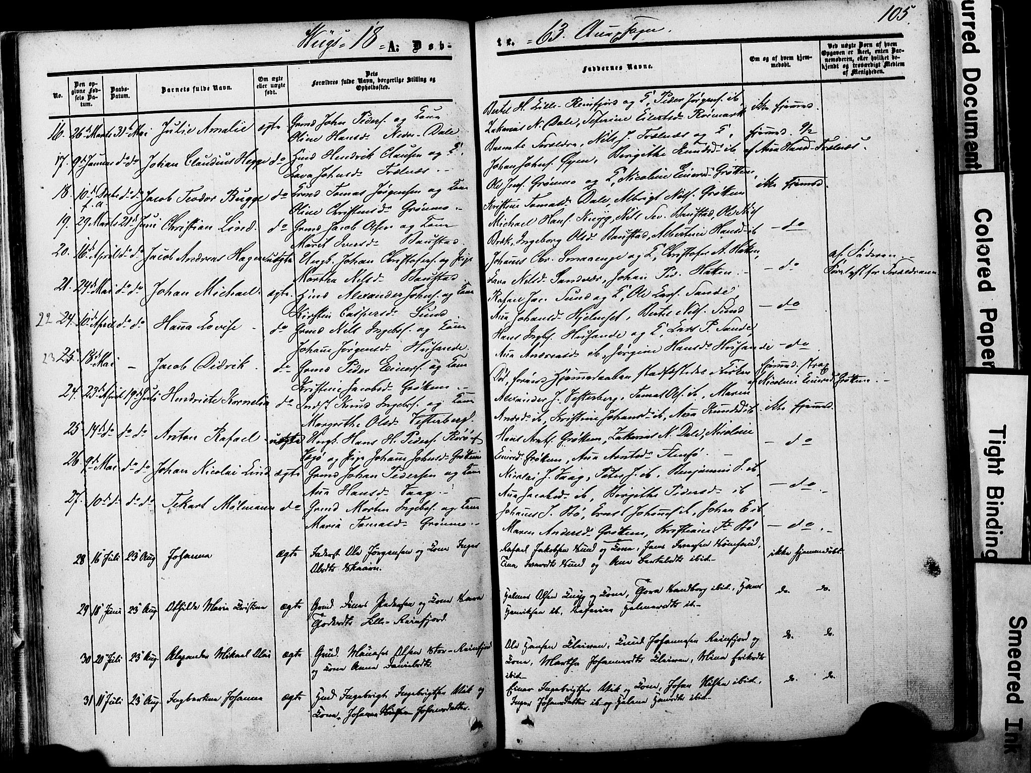 Ministerialprotokoller, klokkerbøker og fødselsregistre - Nordland, AV/SAT-A-1459/812/L0176: Ministerialbok nr. 812A05, 1834-1874, s. 105