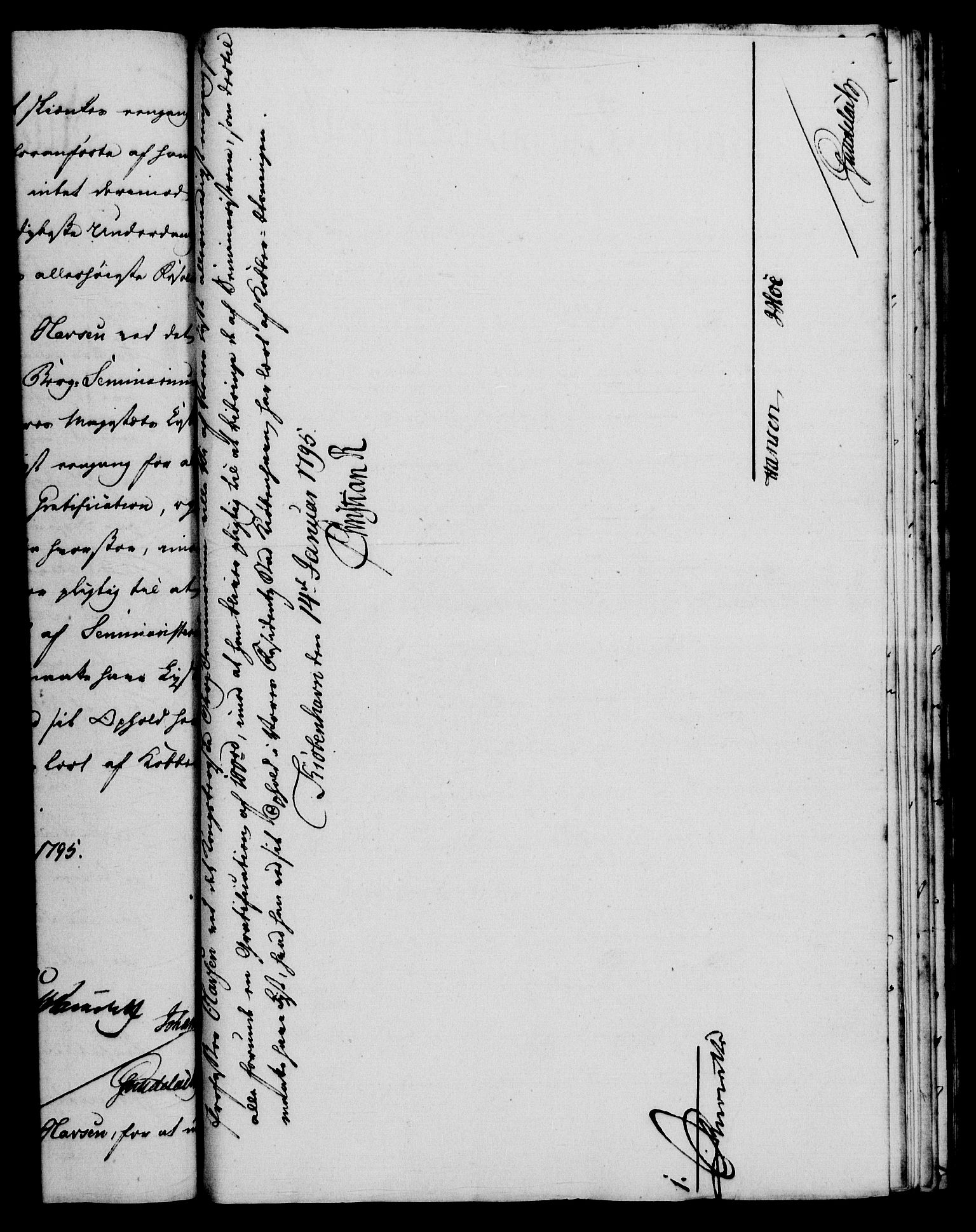 Rentekammeret, Renteskriverkontorene, RA/EA-3115/M/Mf/Mfb/L0002: Relasjons- og resolusjonsprotokoll med register (merket RK 54.8), 1793-1795