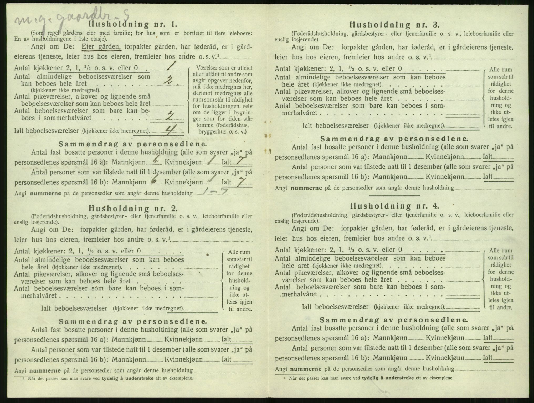 SAT, Folketelling 1920 for 1523 Sunnylven herred, 1920, s. 349