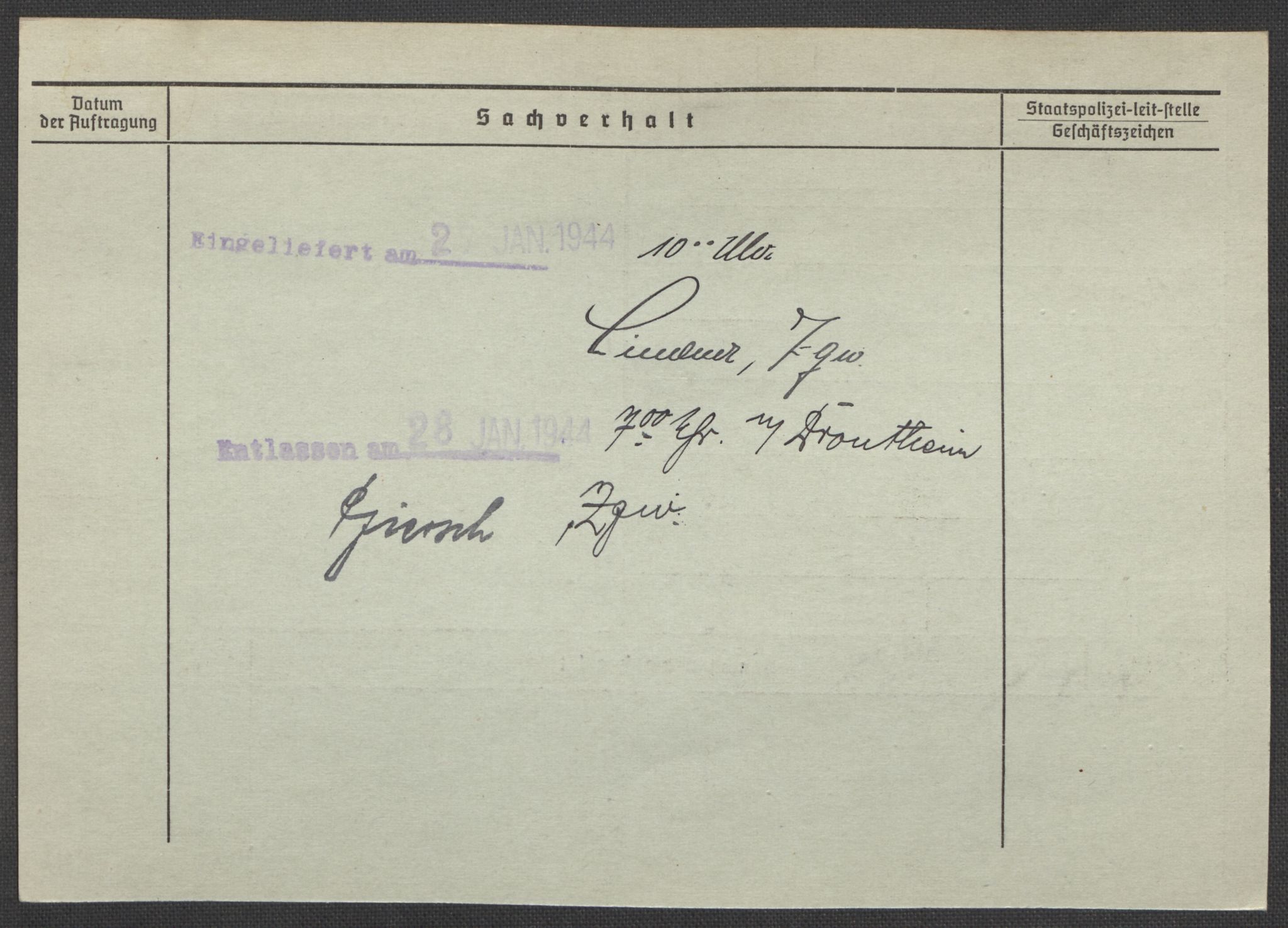 Befehlshaber der Sicherheitspolizei und des SD, AV/RA-RAFA-5969/E/Ea/Eaa/L0004: Register over norske fanger i Møllergata 19: Hal-Hæ, 1940-1945, s. 1464