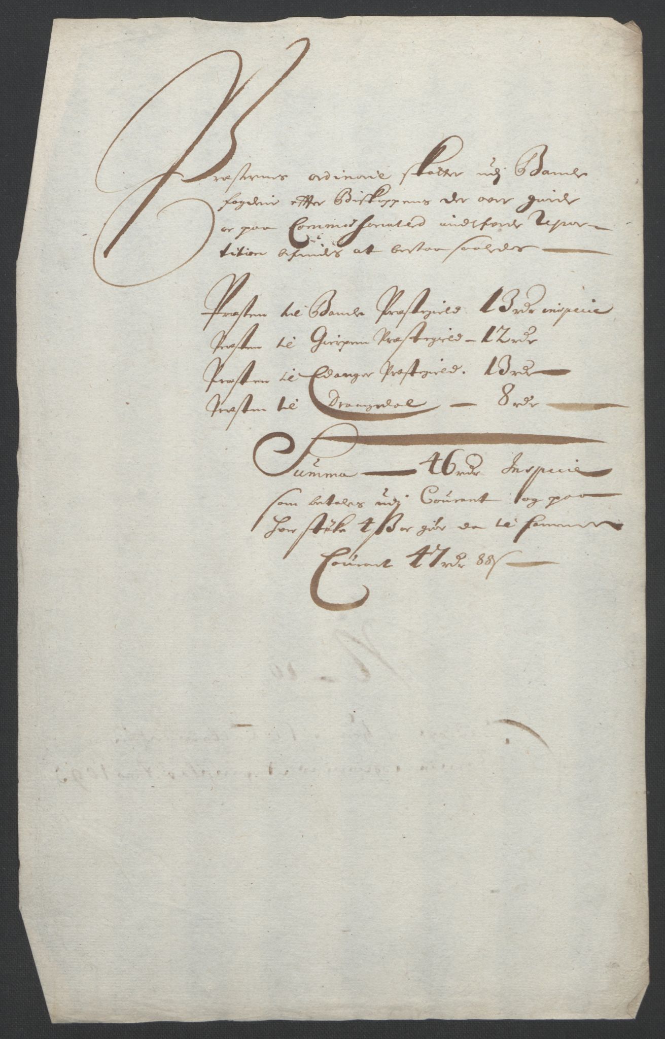 Rentekammeret inntil 1814, Reviderte regnskaper, Fogderegnskap, AV/RA-EA-4092/R36/L2093: Fogderegnskap Øvre og Nedre Telemark og Bamble, 1695, s. 471