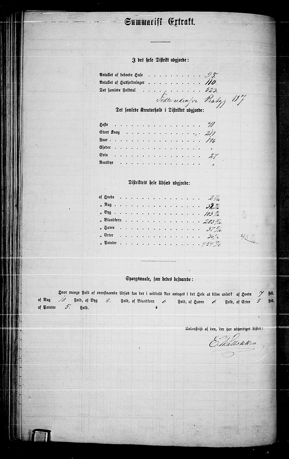 RA, Folketelling 1865 for 0613L Norderhov prestegjeld, Norderhov sokn, Haug sokn og Lunder sokn, 1865, s. 113