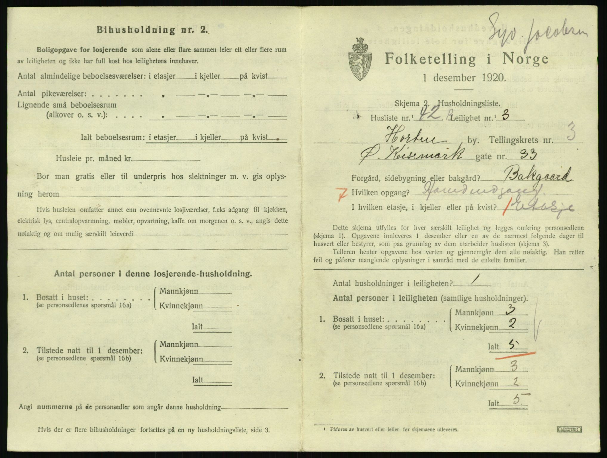 SAKO, Folketelling 1920 for 0703 Horten kjøpstad, 1920, s. 4285