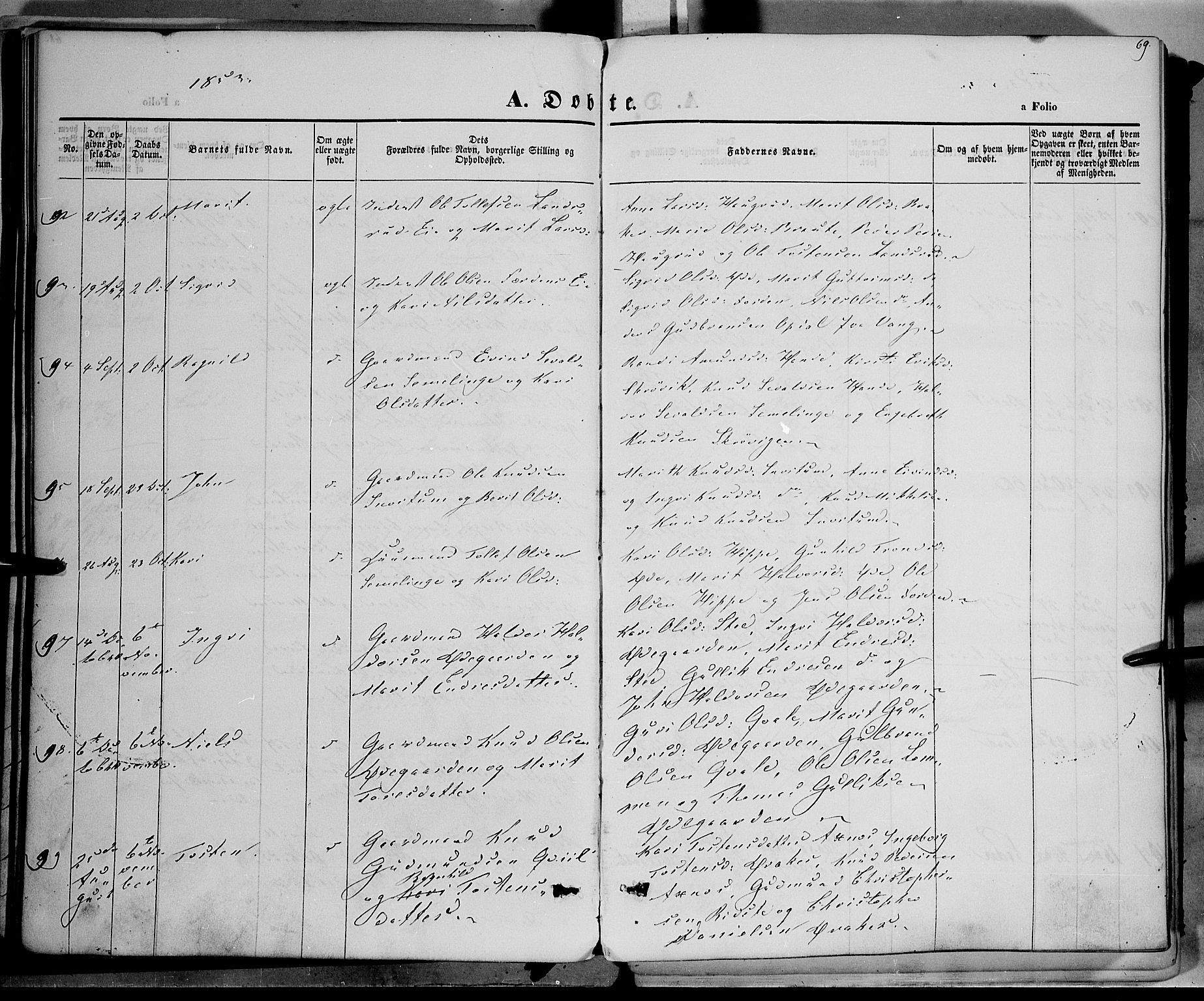 Vestre Slidre prestekontor, AV/SAH-PREST-136/H/Ha/Haa/L0001: Ministerialbok nr. 1, 1844-1855, s. 69