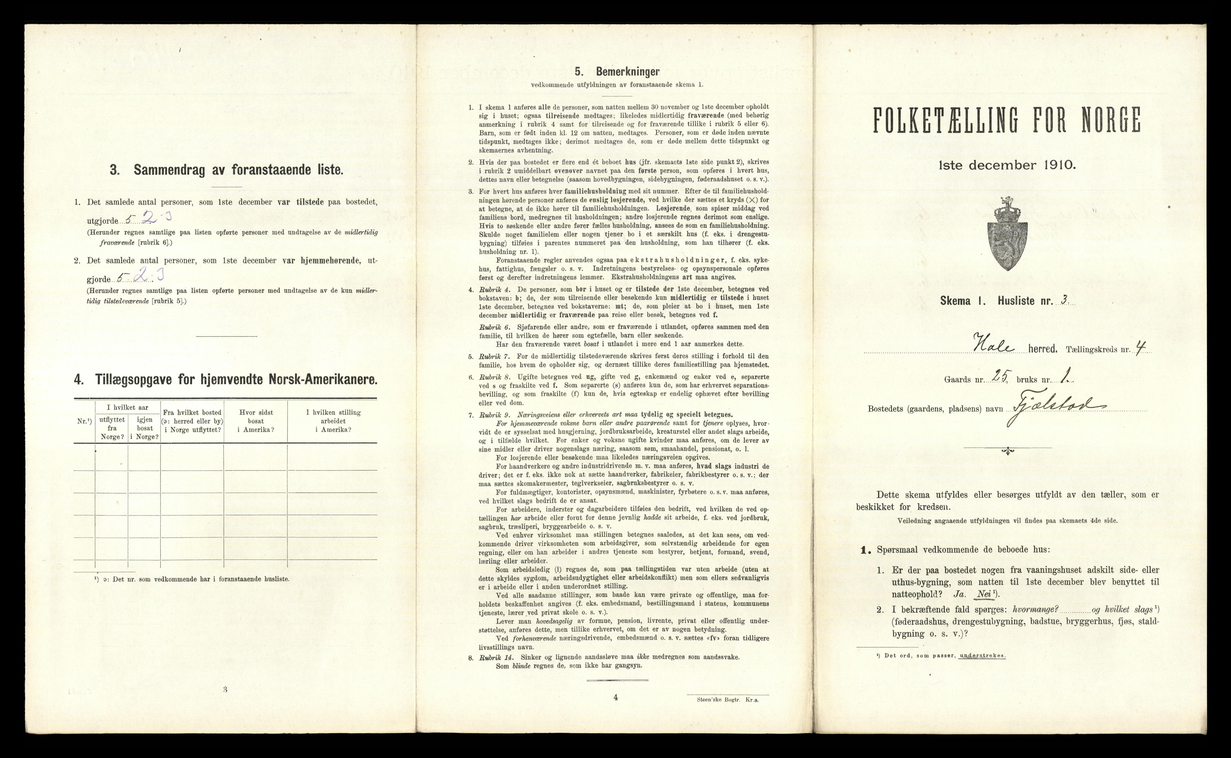 RA, Folketelling 1910 for 0612 Hole herred, 1910, s. 534