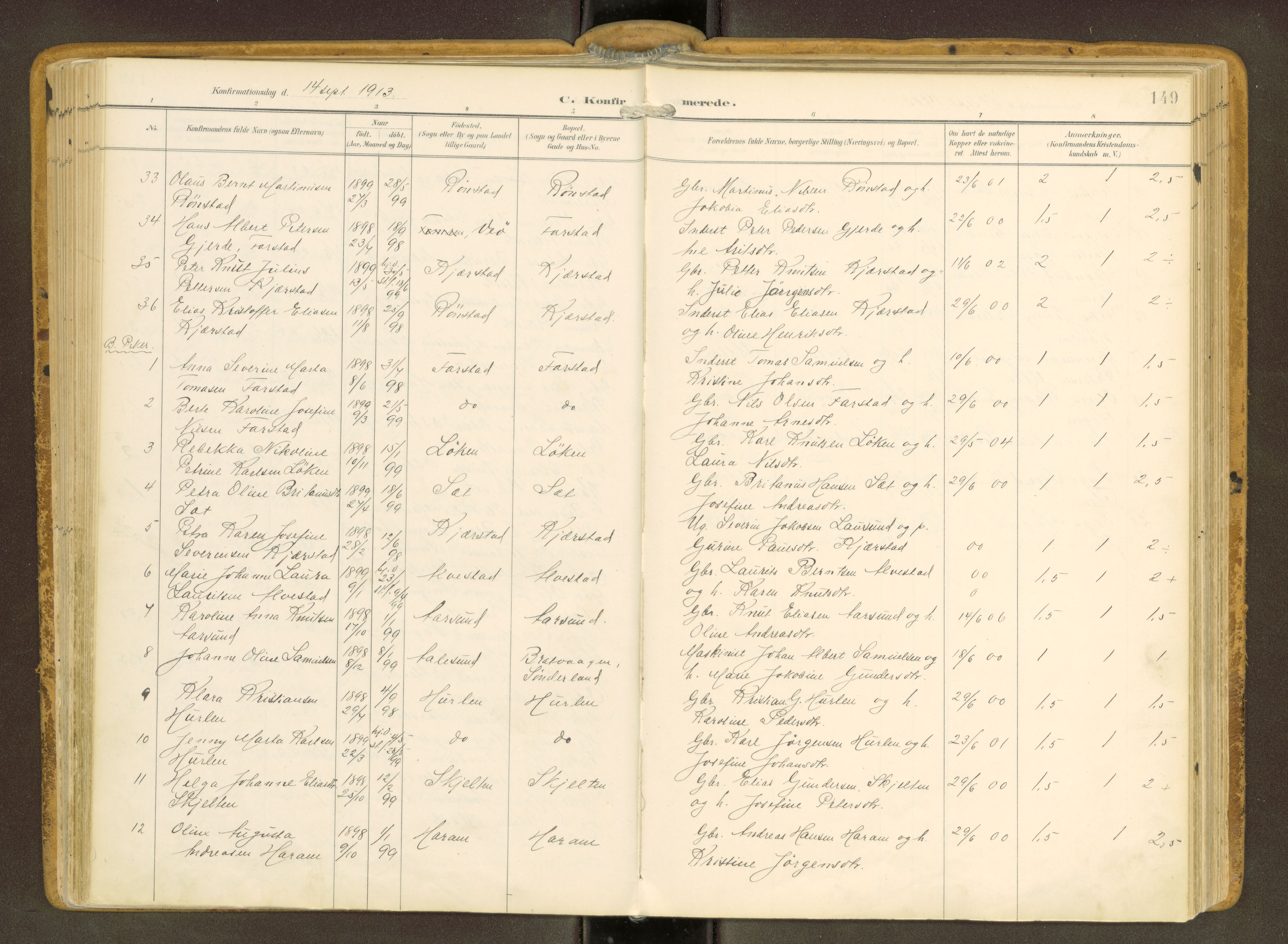 Ministerialprotokoller, klokkerbøker og fødselsregistre - Møre og Romsdal, AV/SAT-A-1454/536/L0517: Ministerialbok nr. 536A--, 1897-1917, s. 149