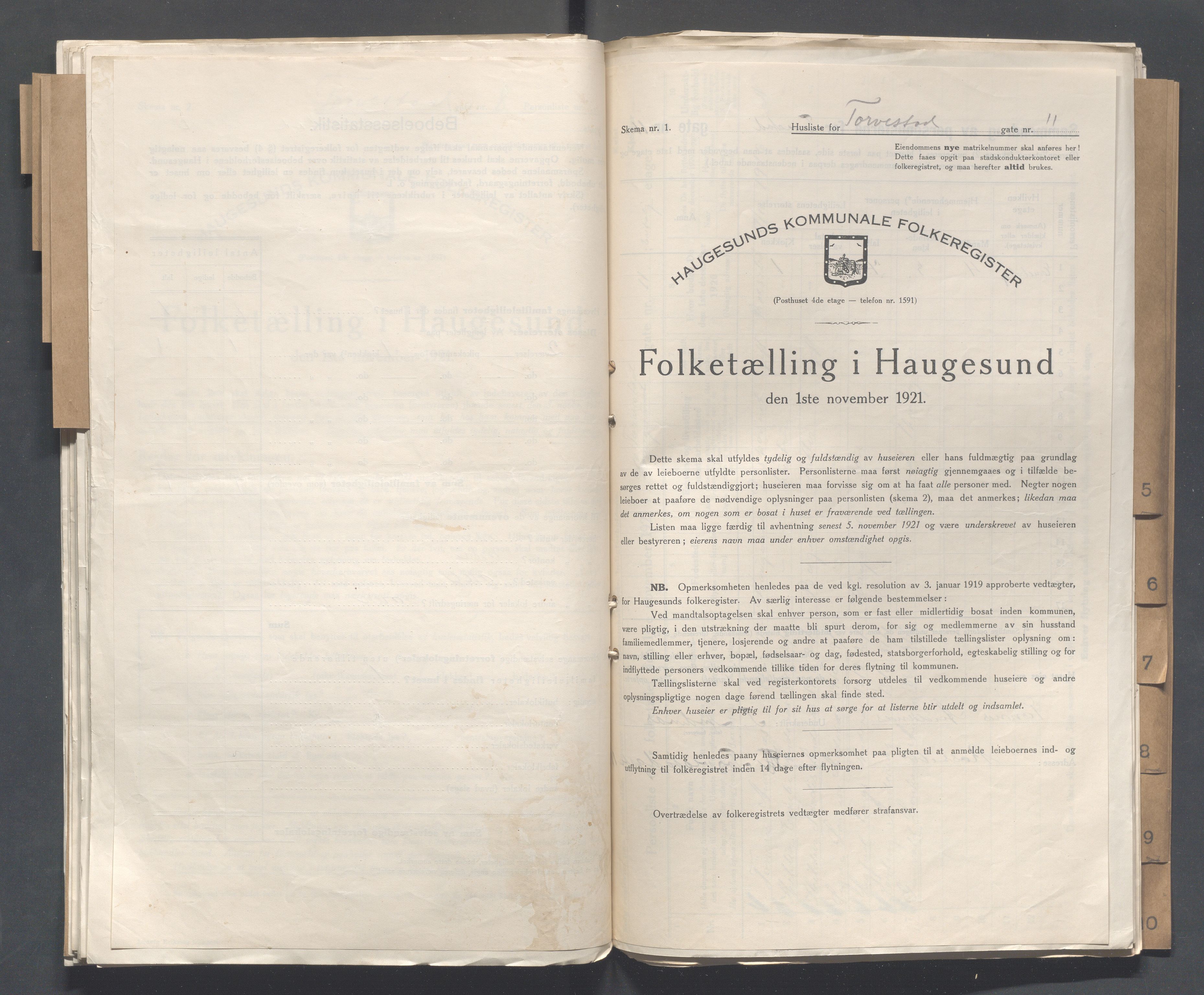 IKAR, Kommunal folketelling 1.11.1921 for Haugesund, 1921, s. 5472