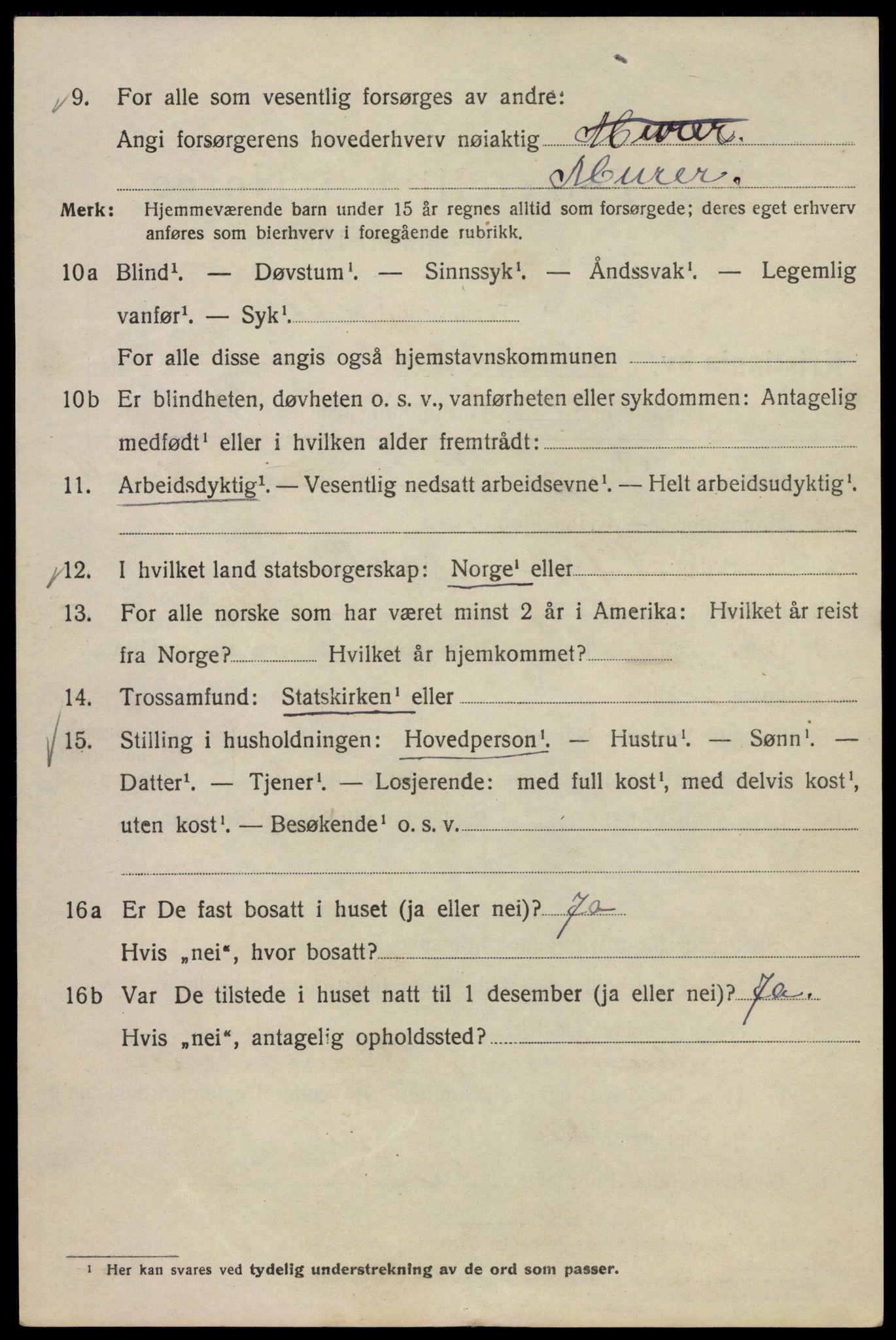 SAO, Folketelling 1920 for 0301 Kristiania kjøpstad, 1920, s. 361426