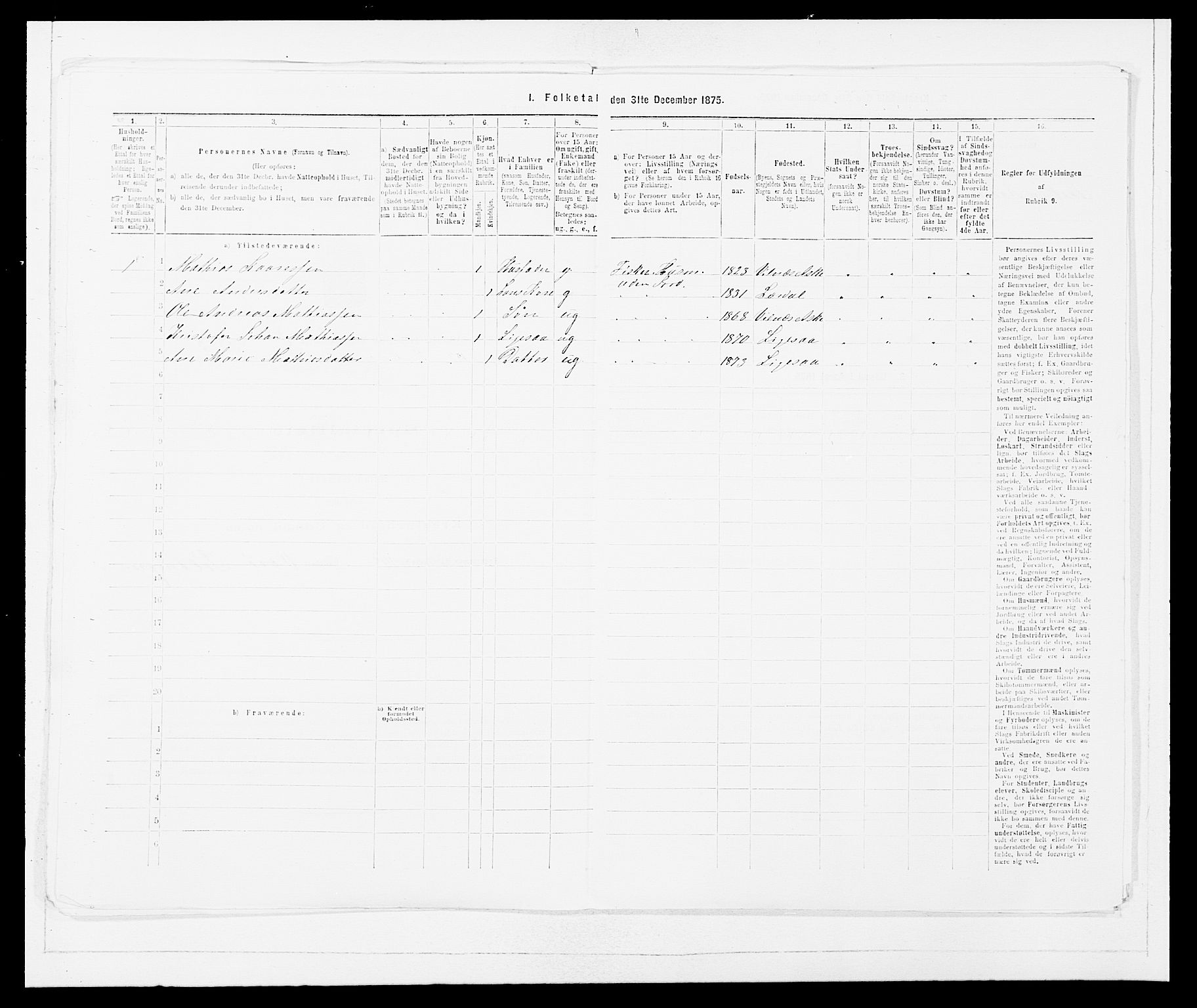 SAB, Folketelling 1875 for 1428P Askvoll prestegjeld, 1875, s. 816