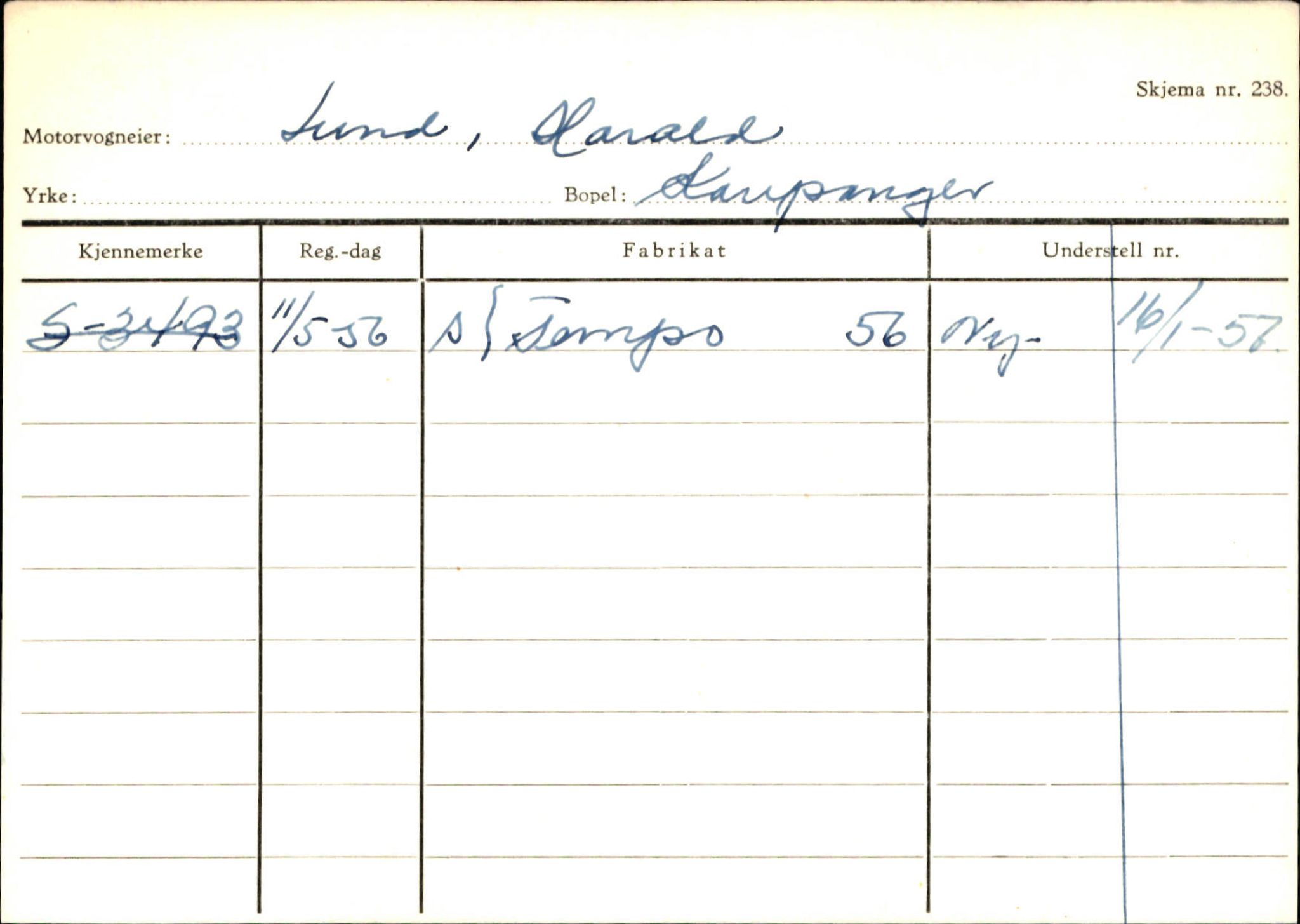 Statens vegvesen, Sogn og Fjordane vegkontor, SAB/A-5301/4/F/L0124: Eigarregister Sogndal A-U, 1945-1975, s. 1617