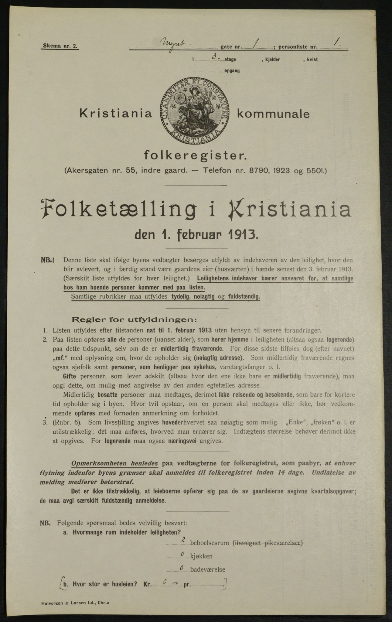 OBA, Kommunal folketelling 1.2.1913 for Kristiania, 1913, s. 68285