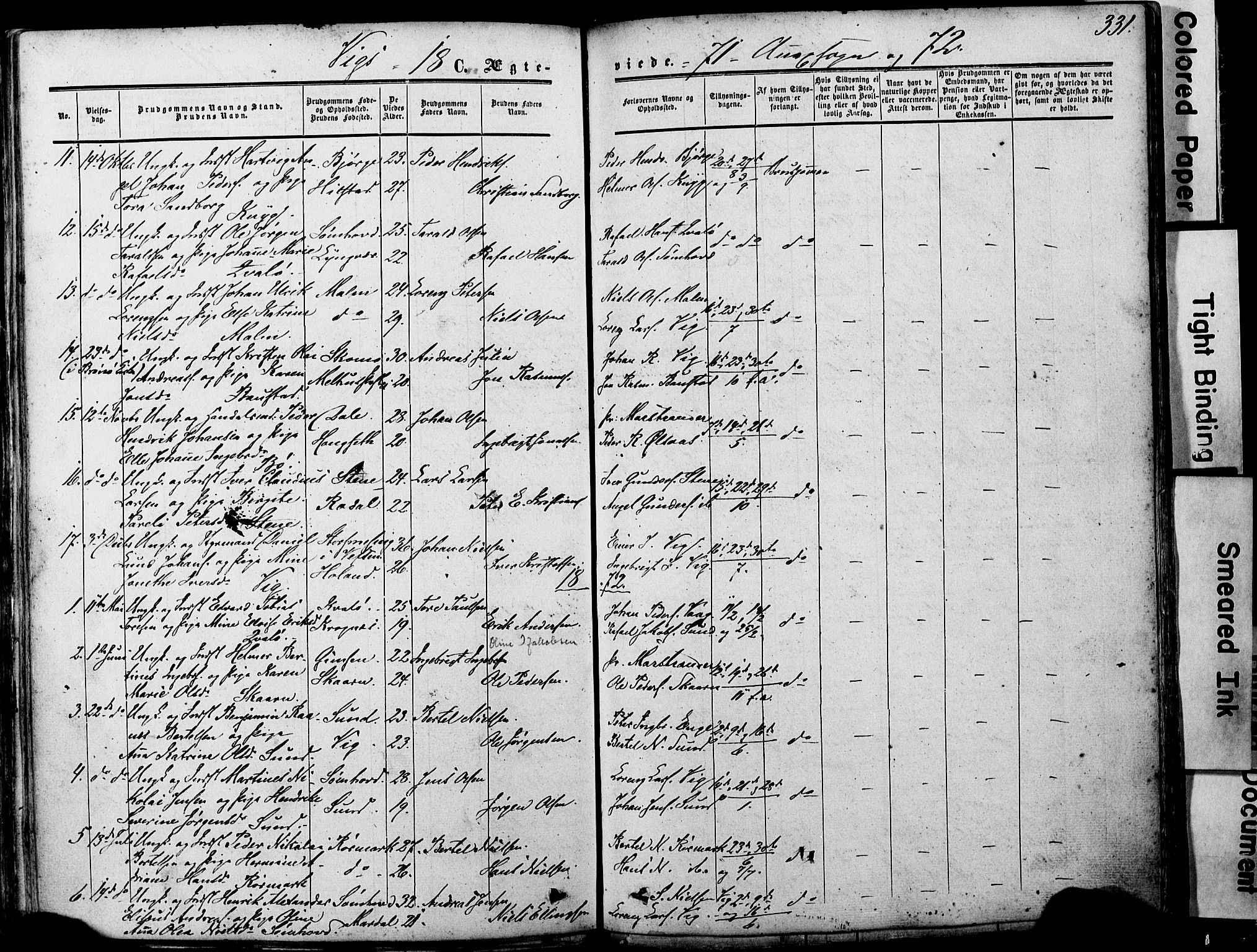 Ministerialprotokoller, klokkerbøker og fødselsregistre - Nordland, AV/SAT-A-1459/812/L0176: Ministerialbok nr. 812A05, 1834-1874, s. 331