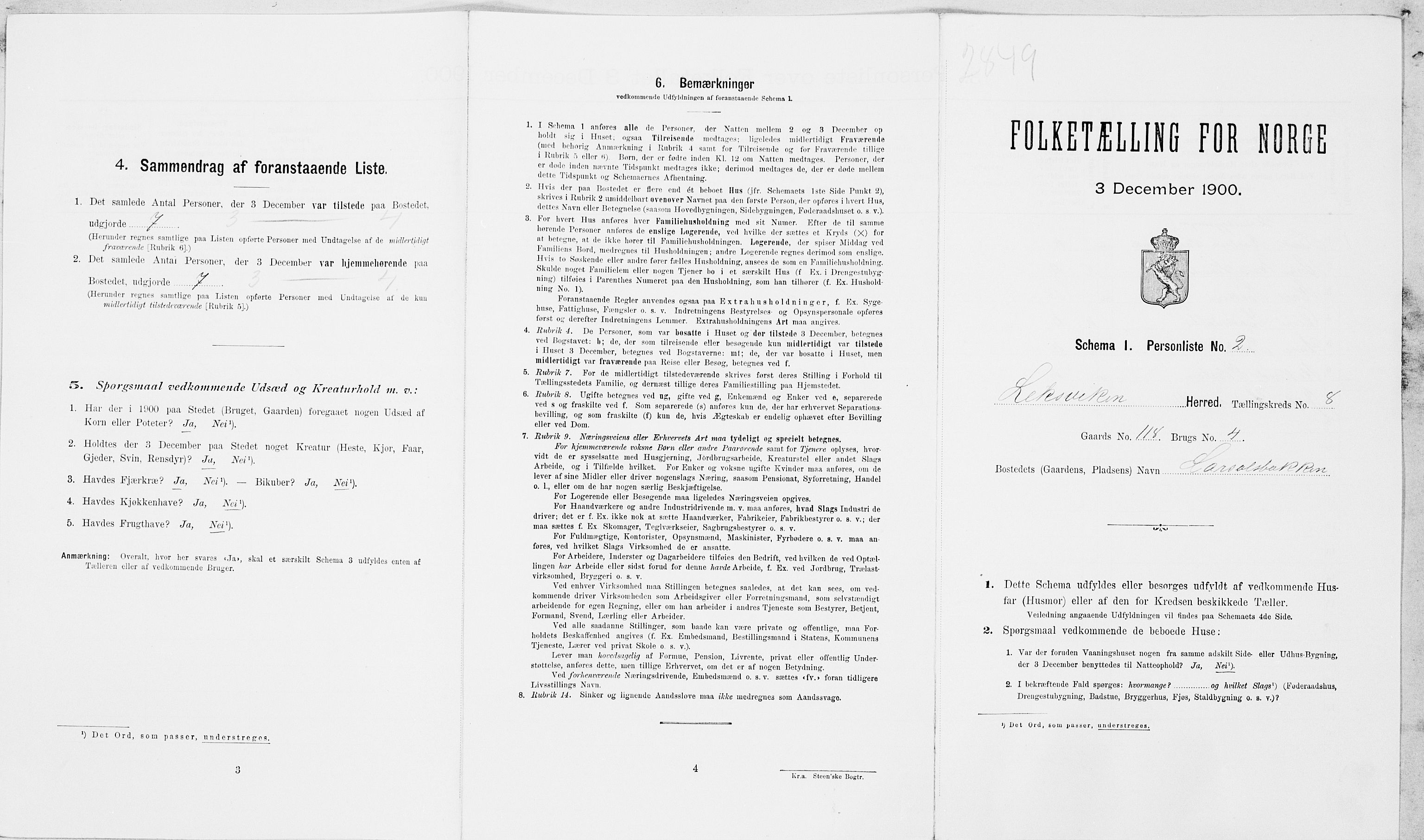 SAT, Folketelling 1900 for 1718 Leksvik herred, 1900, s. 913