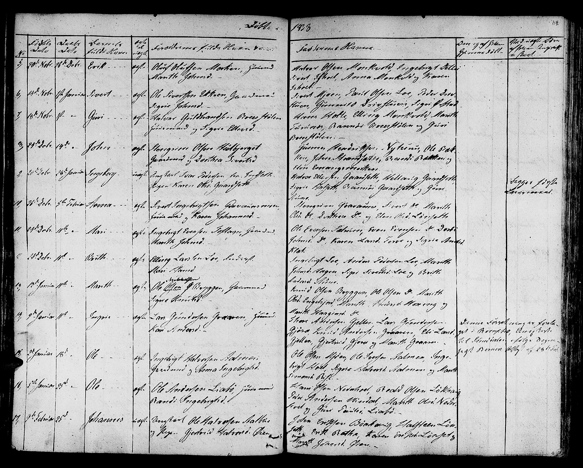 Ministerialprotokoller, klokkerbøker og fødselsregistre - Sør-Trøndelag, AV/SAT-A-1456/678/L0897: Ministerialbok nr. 678A06-07, 1821-1847, s. 114