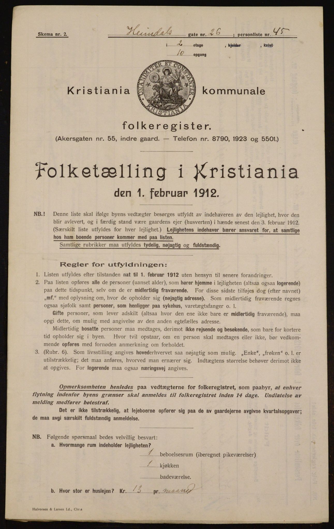 OBA, Kommunal folketelling 1.2.1912 for Kristiania, 1912, s. 37254