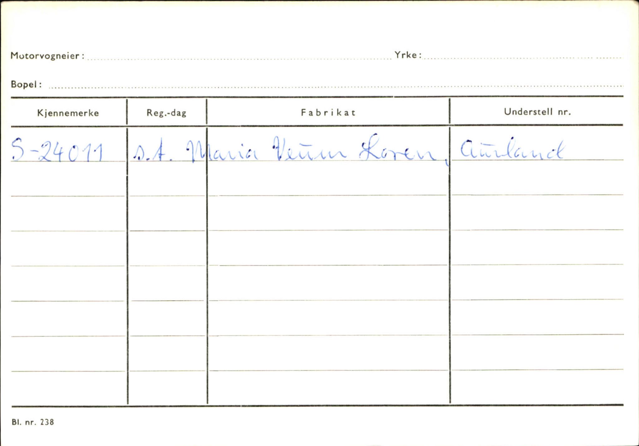 Statens vegvesen, Sogn og Fjordane vegkontor, AV/SAB-A-5301/4/F/L0125: Eigarregister Sogndal V-Å. Aurland A-Å. Fjaler A-N, 1945-1975, s. 1304