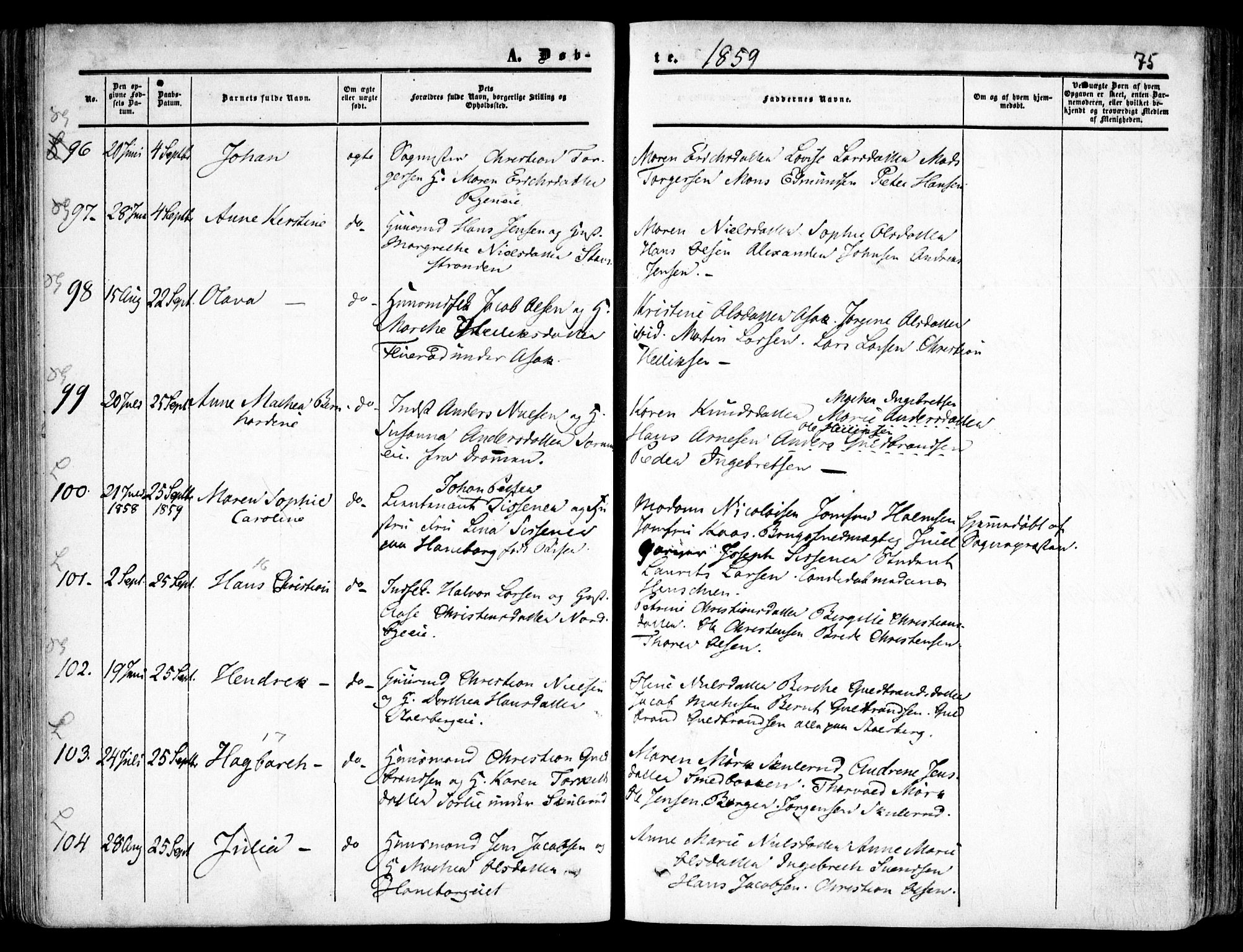 Skedsmo prestekontor Kirkebøker, AV/SAO-A-10033a/F/Fa/L0010: Ministerialbok nr. I 10, 1854-1865, s. 75