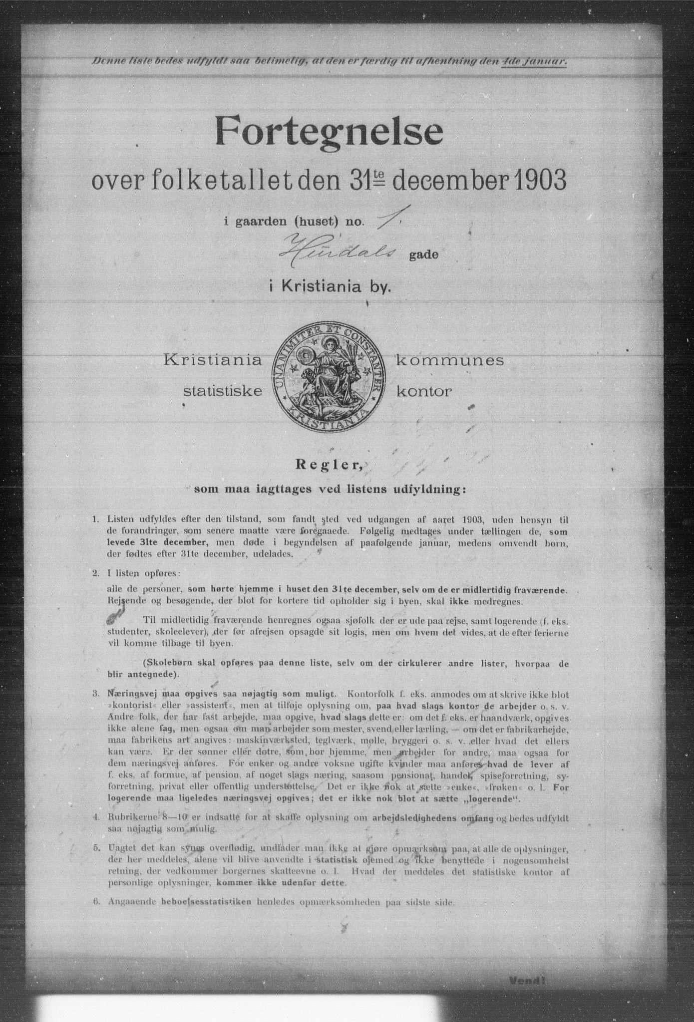 OBA, Kommunal folketelling 31.12.1903 for Kristiania kjøpstad, 1903, s. 8282