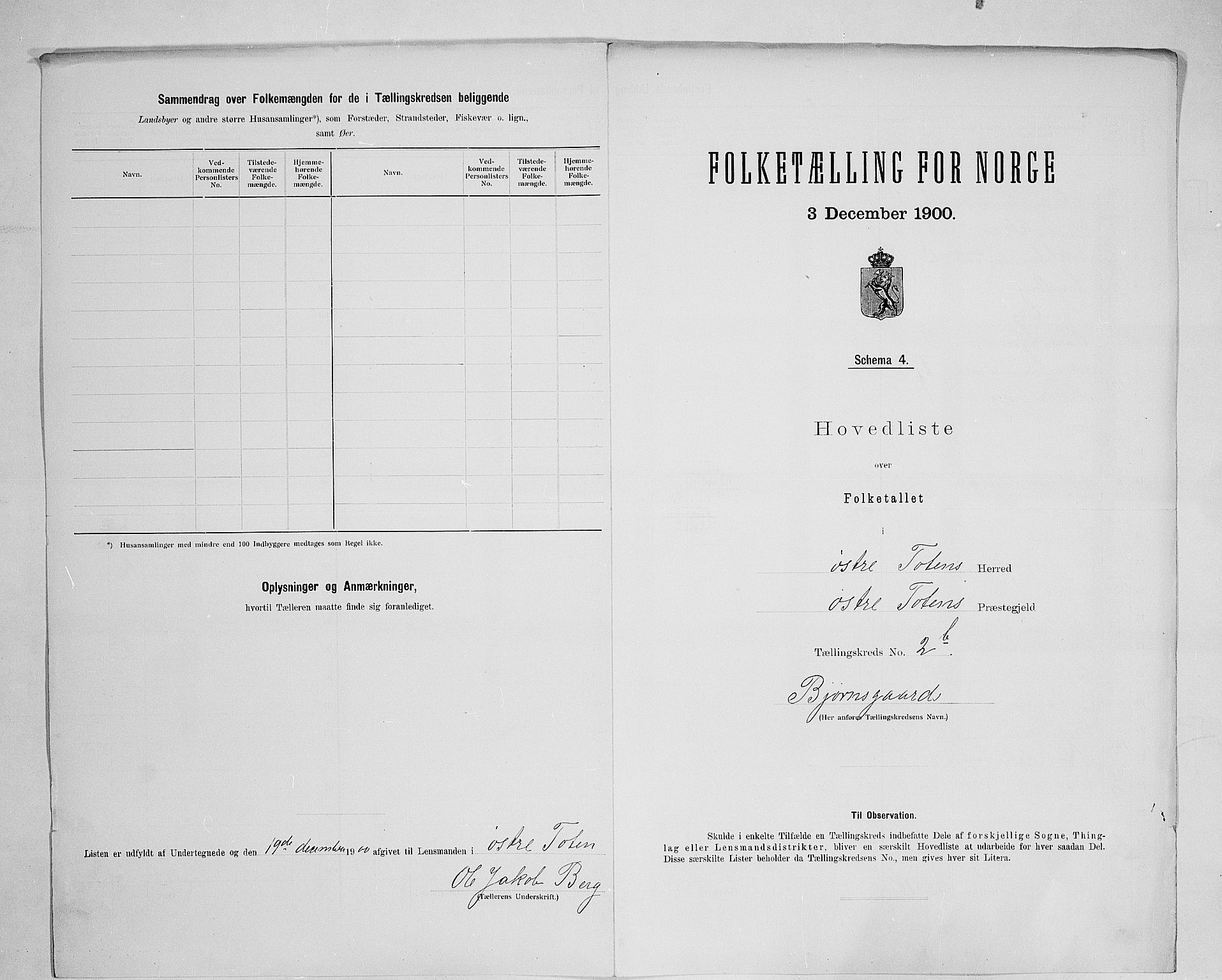 SAH, Folketelling 1900 for 0528 Østre Toten herred, 1900, s. 23