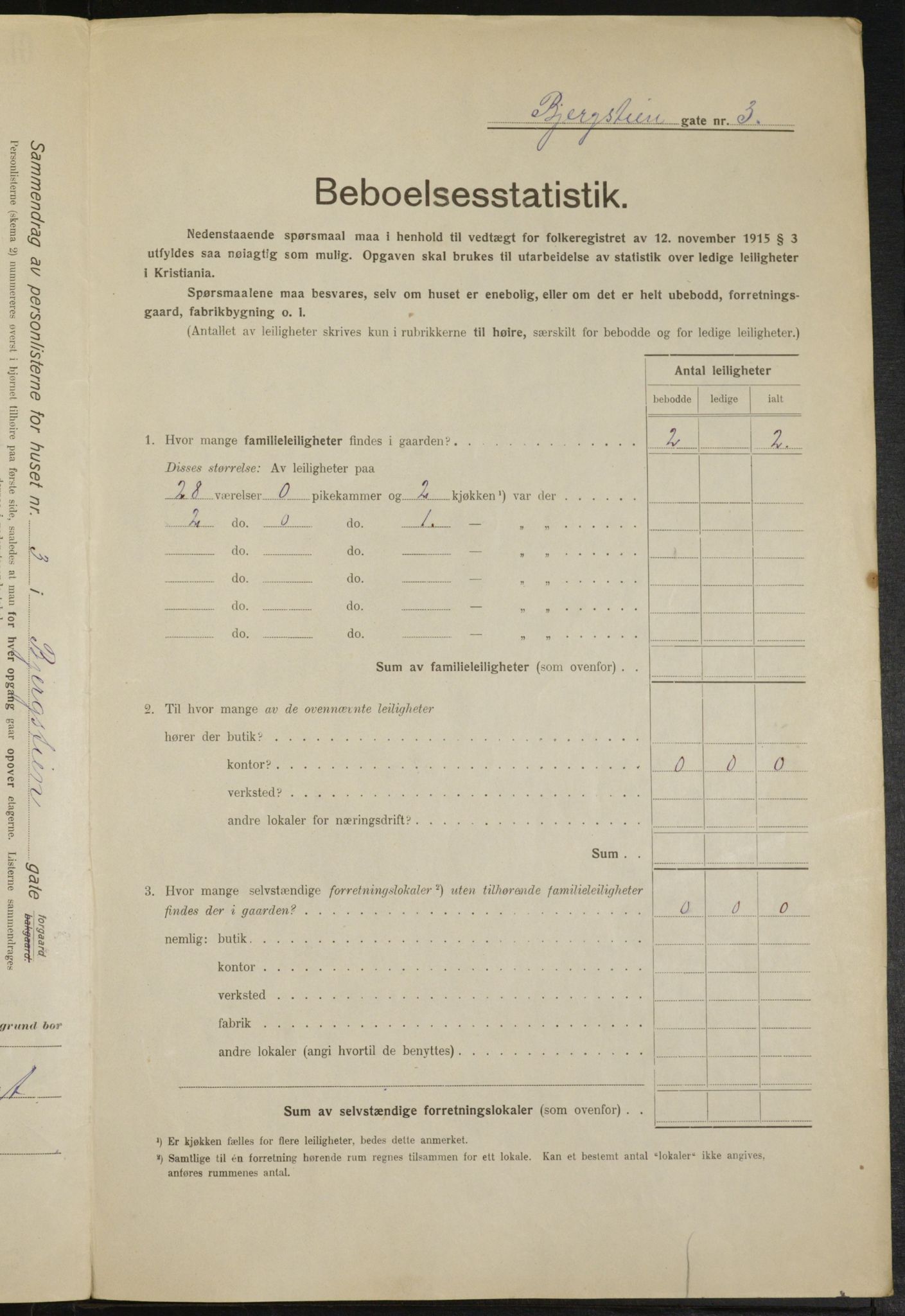 OBA, Kommunal folketelling 1.2.1916 for Kristiania, 1916, s. 4393