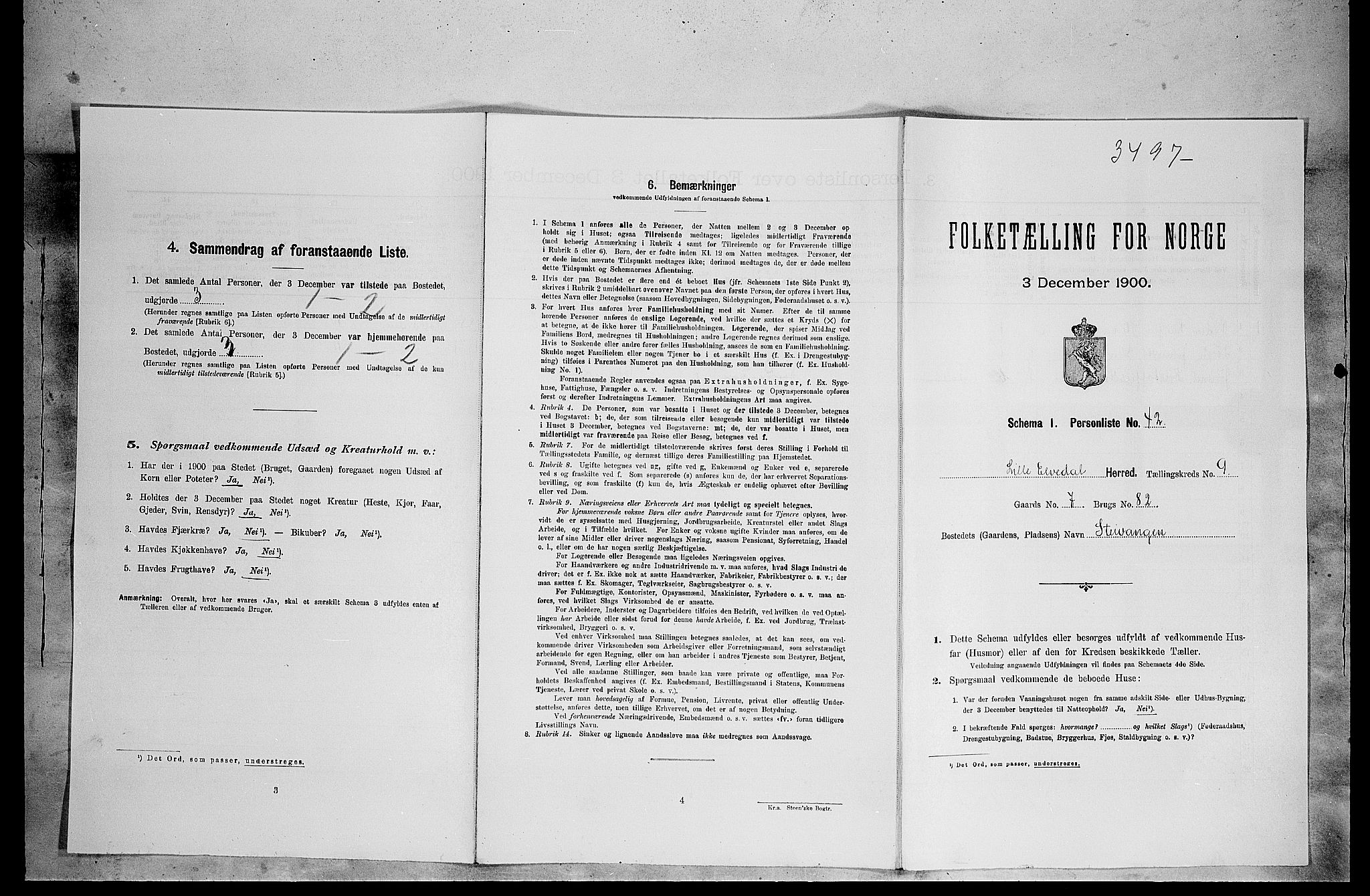 SAH, Folketelling 1900 for 0438 Lille Elvedalen herred, 1900, s. 719