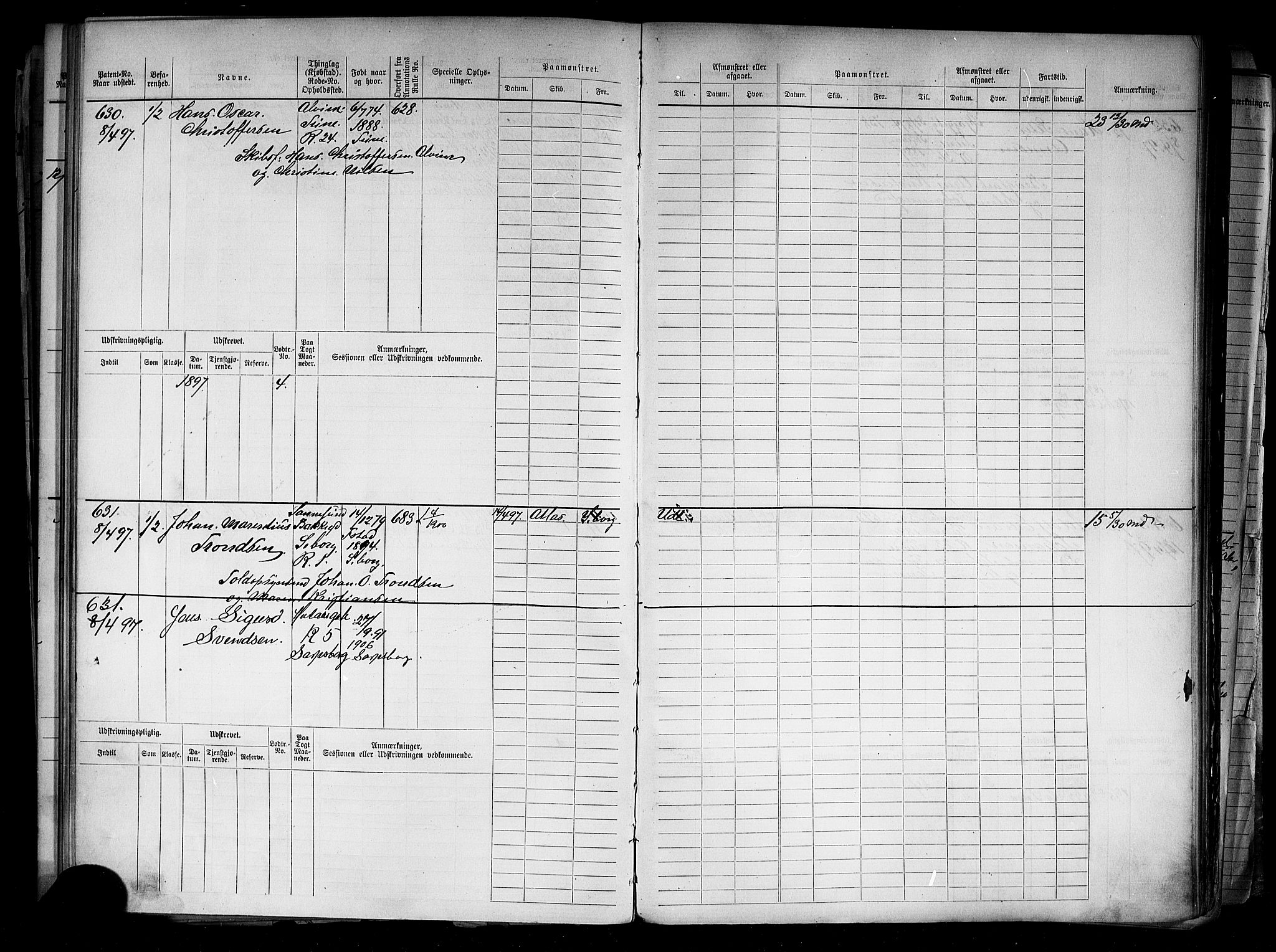 Sarpsborg mønstringskontor, SAO/A-10569c/F/Fc/Fcb/L0005: Hovedrulle, 1881-1916, s. 164