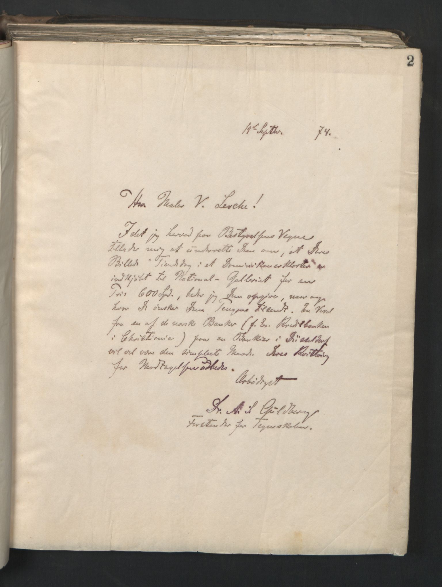 Nasjonalgalleriet, NMFK/NG-1000/B/L0002: Kopibok for maleri, skulptur, Kobberstikk- og håndtegningsamlingen., 1874-1898, s. 51
