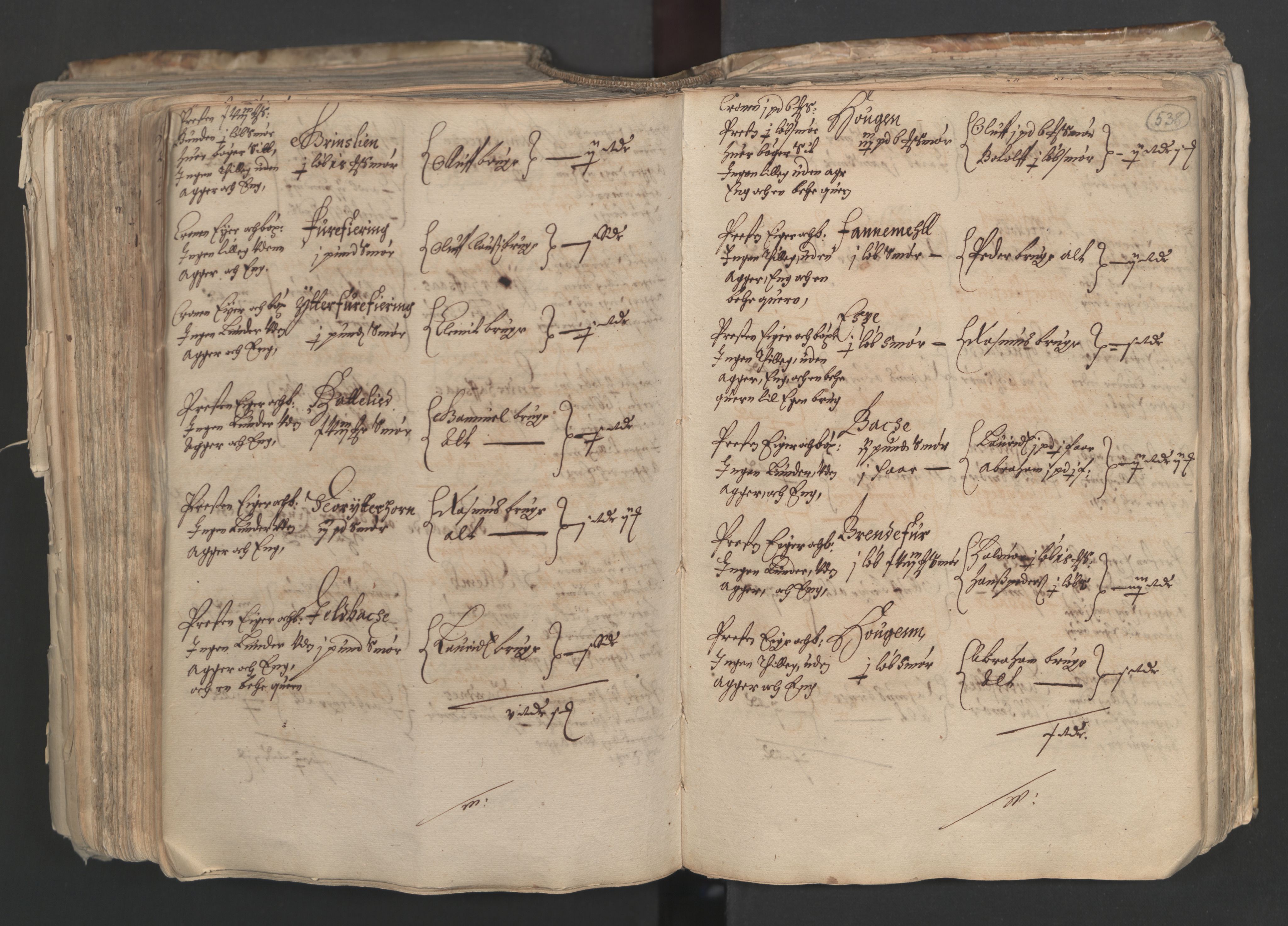 Rentekammeret inntil 1814, Realistisk ordnet avdeling, AV/RA-EA-4070/L/L0024/0001: Bergen lagdømme: / [A]: Alminnelig jordebok og skattemanntall (6 dalers kontribusjonsskatt). Sunnhordland, Hardanger, Nordhordland, Voss, Indre Sogn, Ytre Sogn, Sunnfjord, Nordfjord og Sunnmøre fogderi., 1661, s. 537b-538a