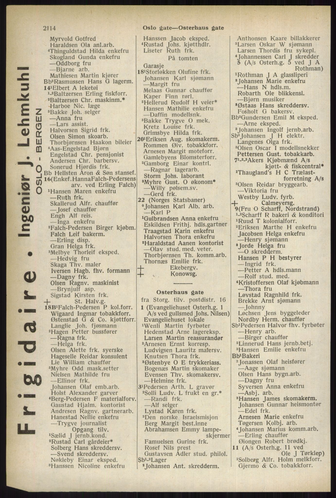 Kristiania/Oslo adressebok, PUBL/-, 1937, s. 2114