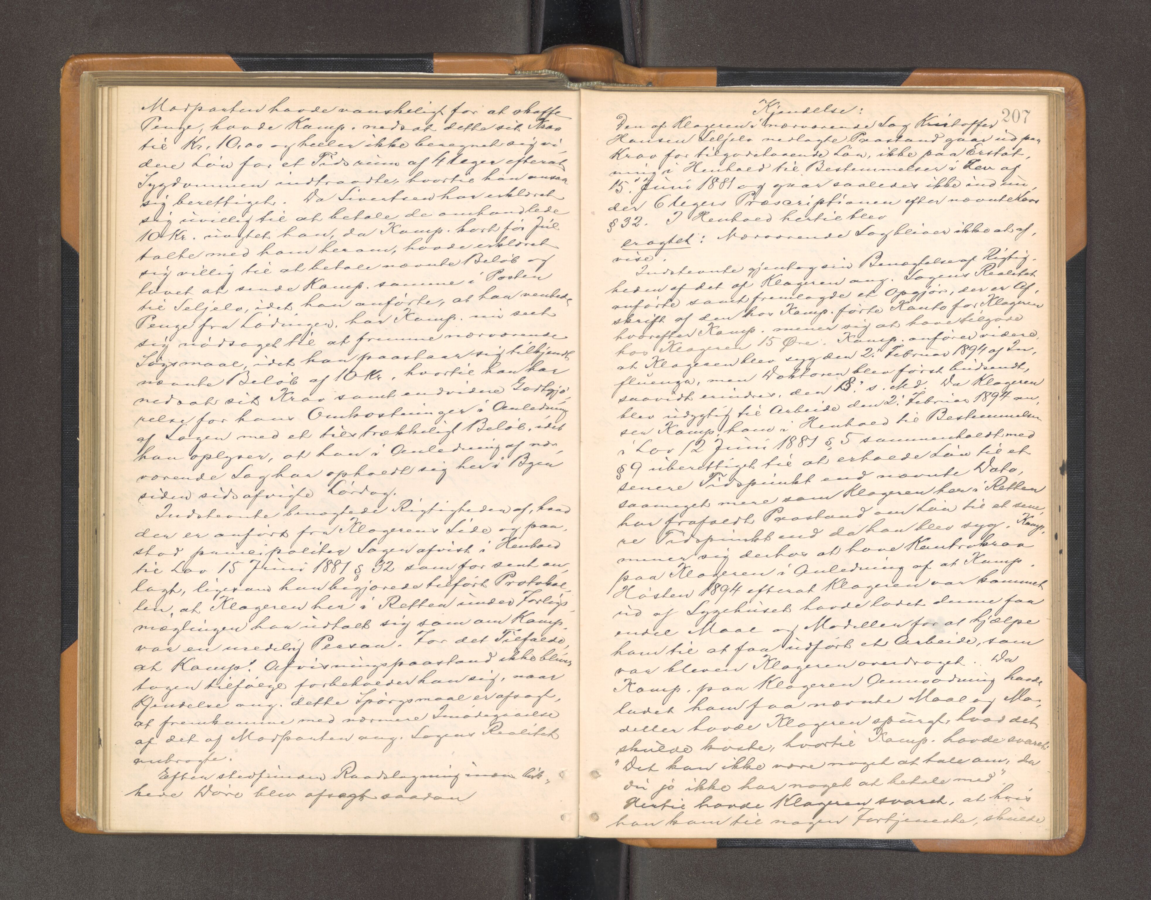 Tromsø byfogd/byrett, AV/SATØ-SATØ-0063/1/F/Fb/L0077: Ekstrarettsprotokoll, 1883-1901, s. 206b-207a