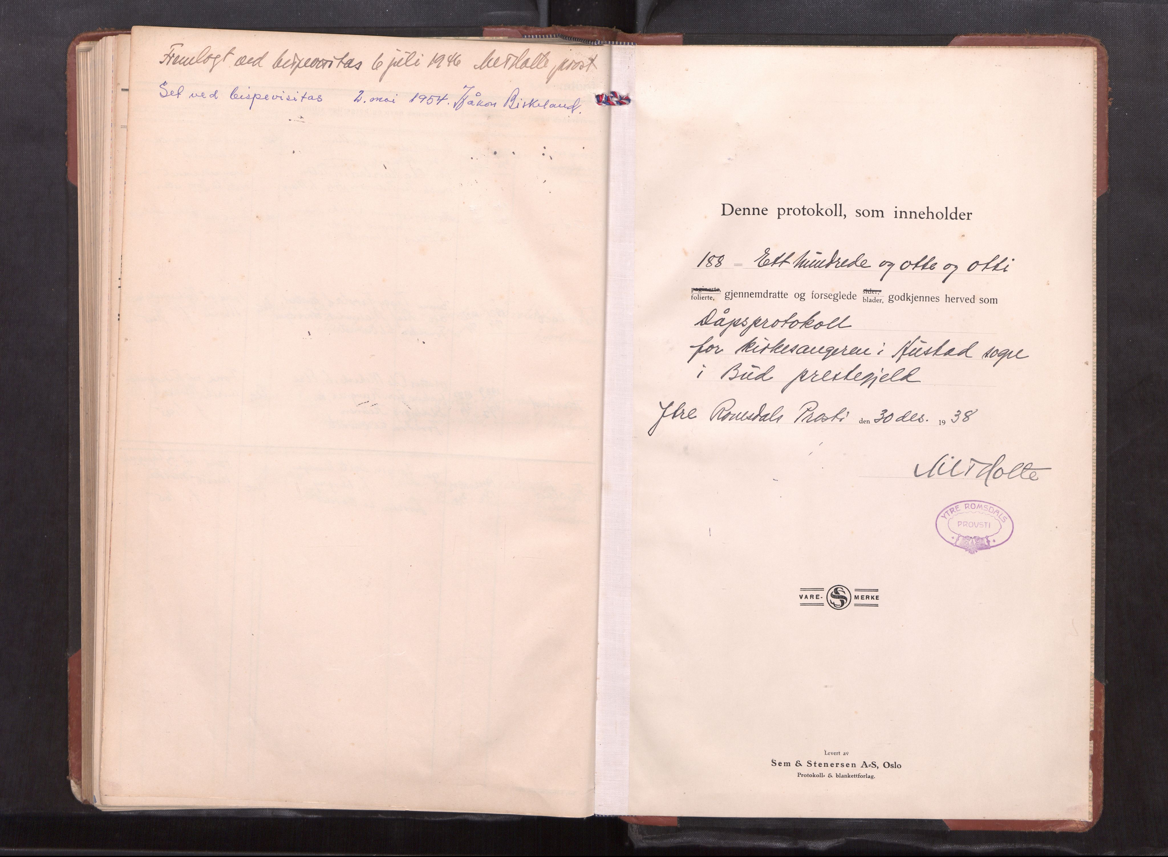 Ministerialprotokoller, klokkerbøker og fødselsregistre - Møre og Romsdal, SAT/A-1454/567/L0785: Klokkerbok nr. 567---, 1939-1965