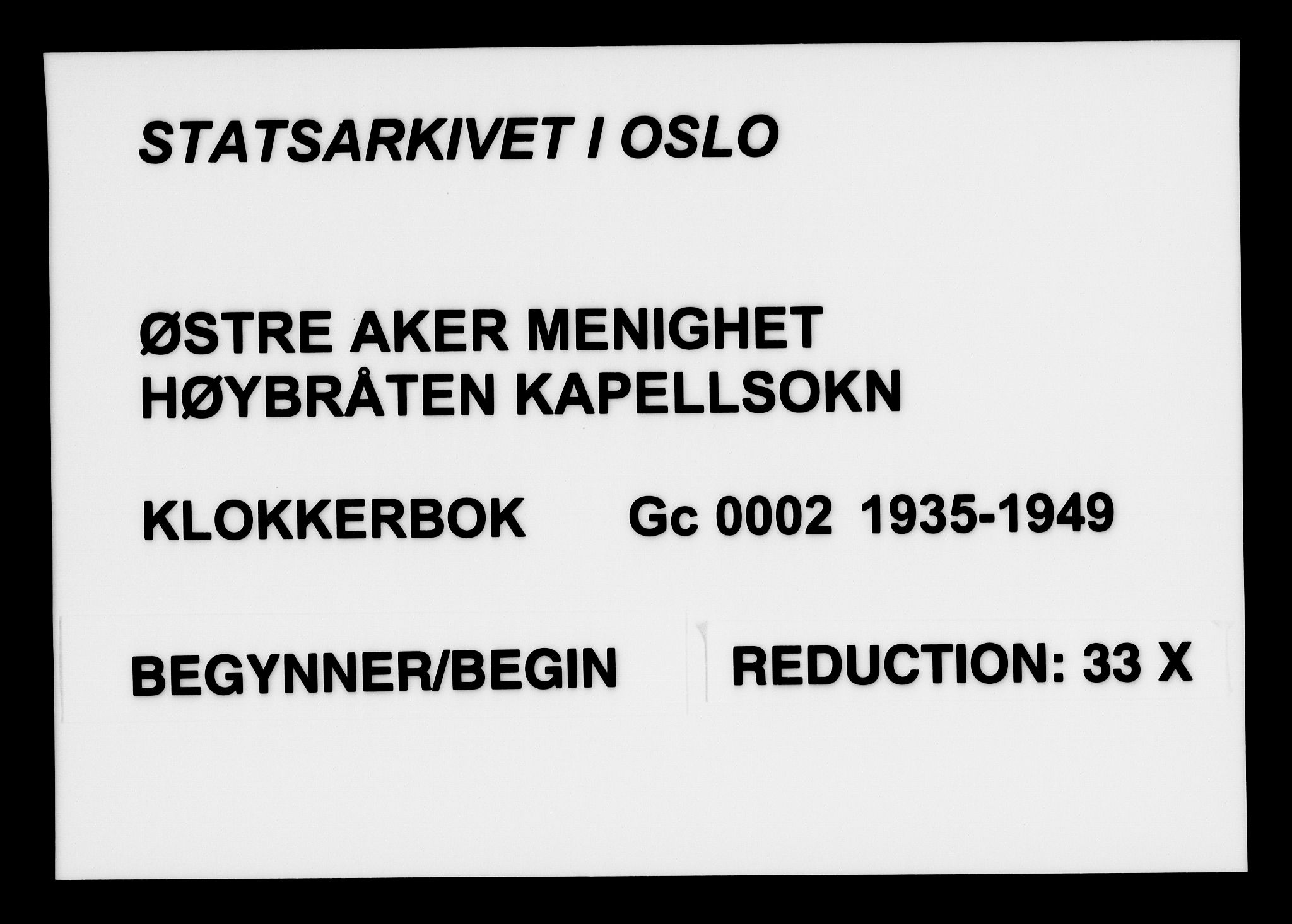 Østre Aker prestekontor Kirkebøker, SAO/A-10840/G/Gc/L0002: Klokkerbok nr. III 2, 1935-1949