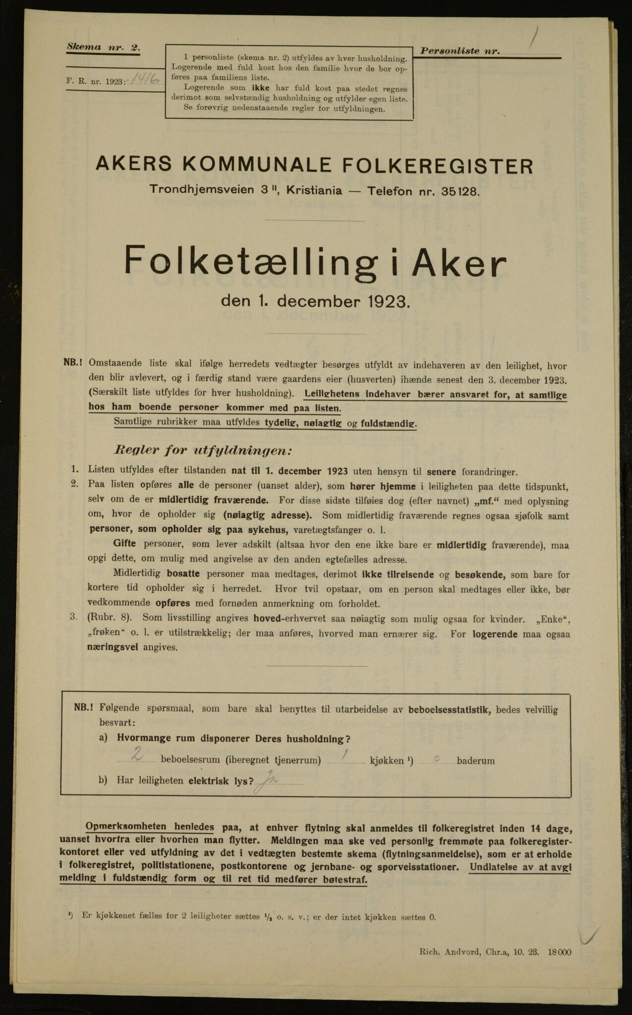 , Kommunal folketelling 1.12.1923 for Aker, 1923, s. 16775