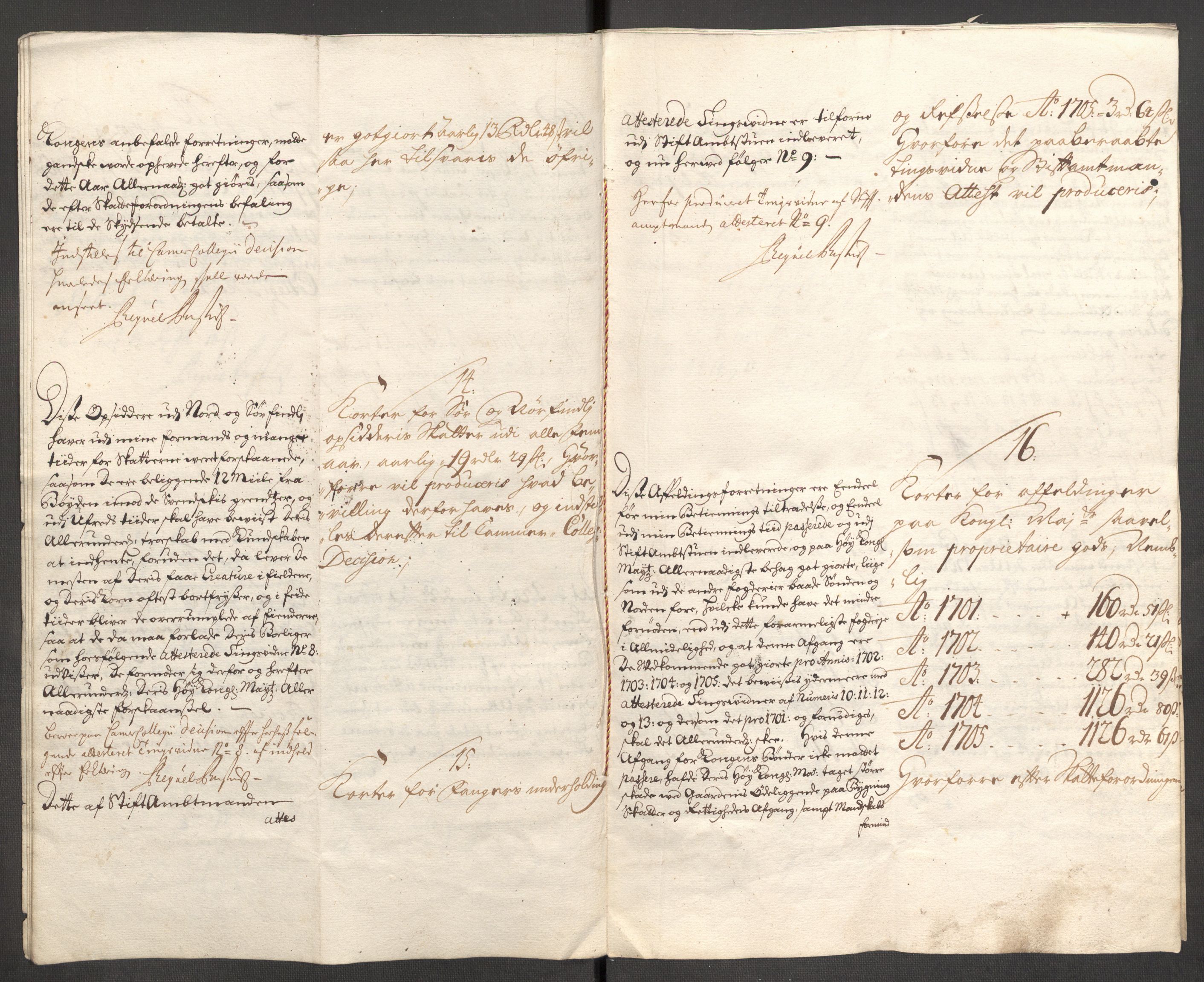 Rentekammeret inntil 1814, Reviderte regnskaper, Fogderegnskap, AV/RA-EA-4092/R63/L4314: Fogderegnskap Inderøy, 1705, s. 225