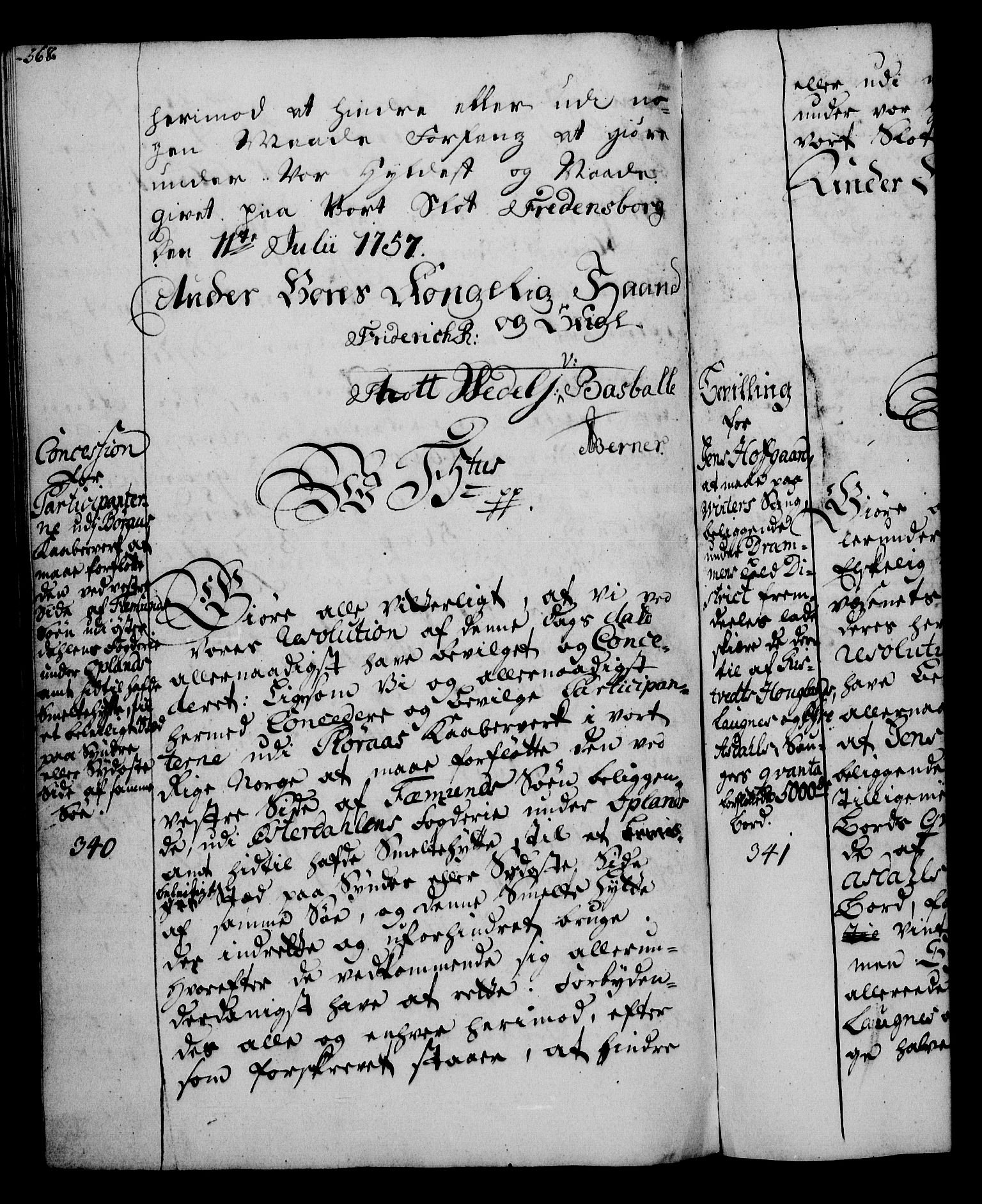 Rentekammeret, Kammerkanselliet, RA/EA-3111/G/Gg/Gga/L0006: Norsk ekspedisjonsprotokoll med register (merket RK 53.6), 1749-1759, s. 568