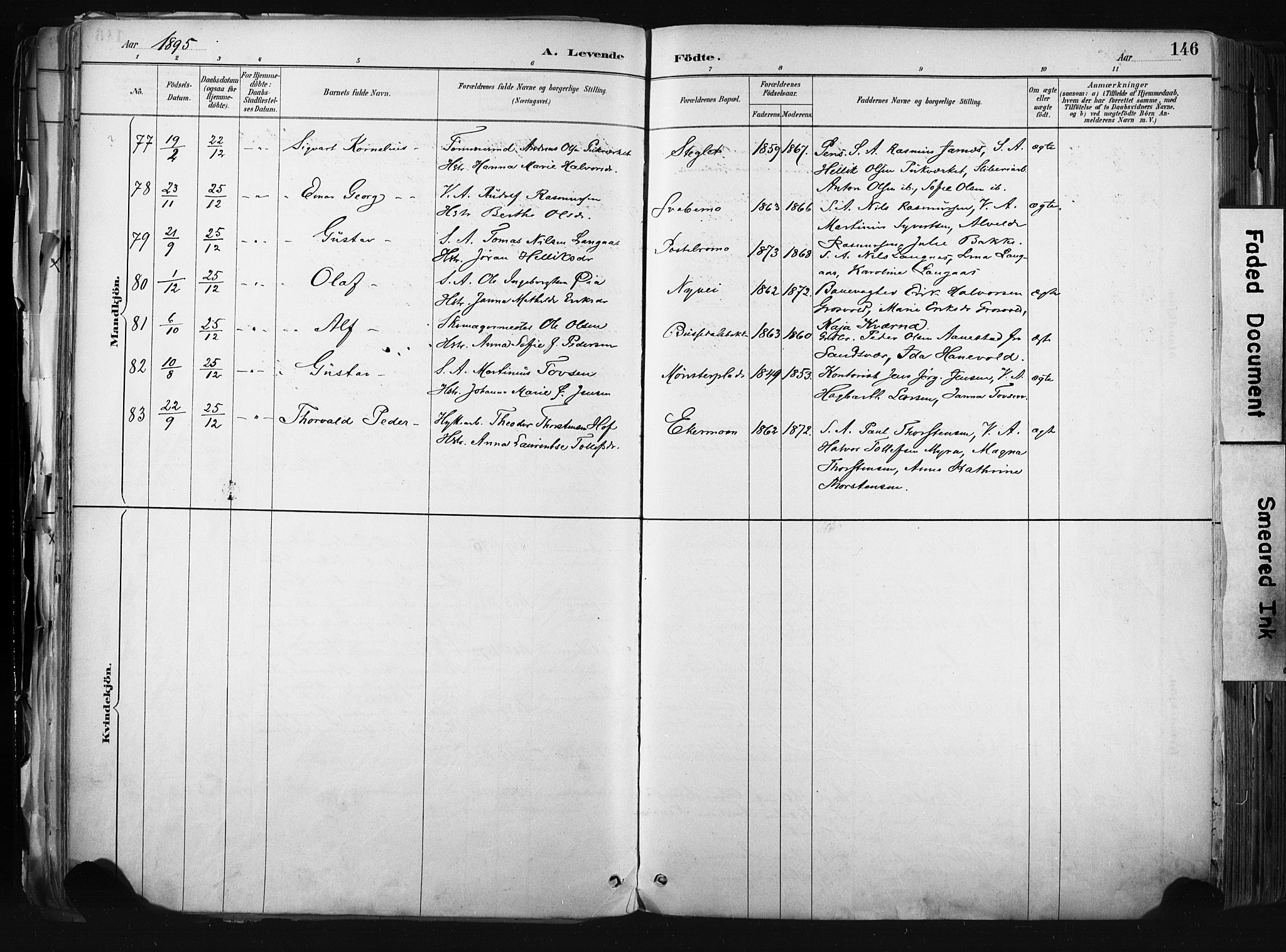 Kongsberg kirkebøker, AV/SAKO-A-22/F/Fb/L0002: Ministerialbok nr. II 2, 1886-1896, s. 146