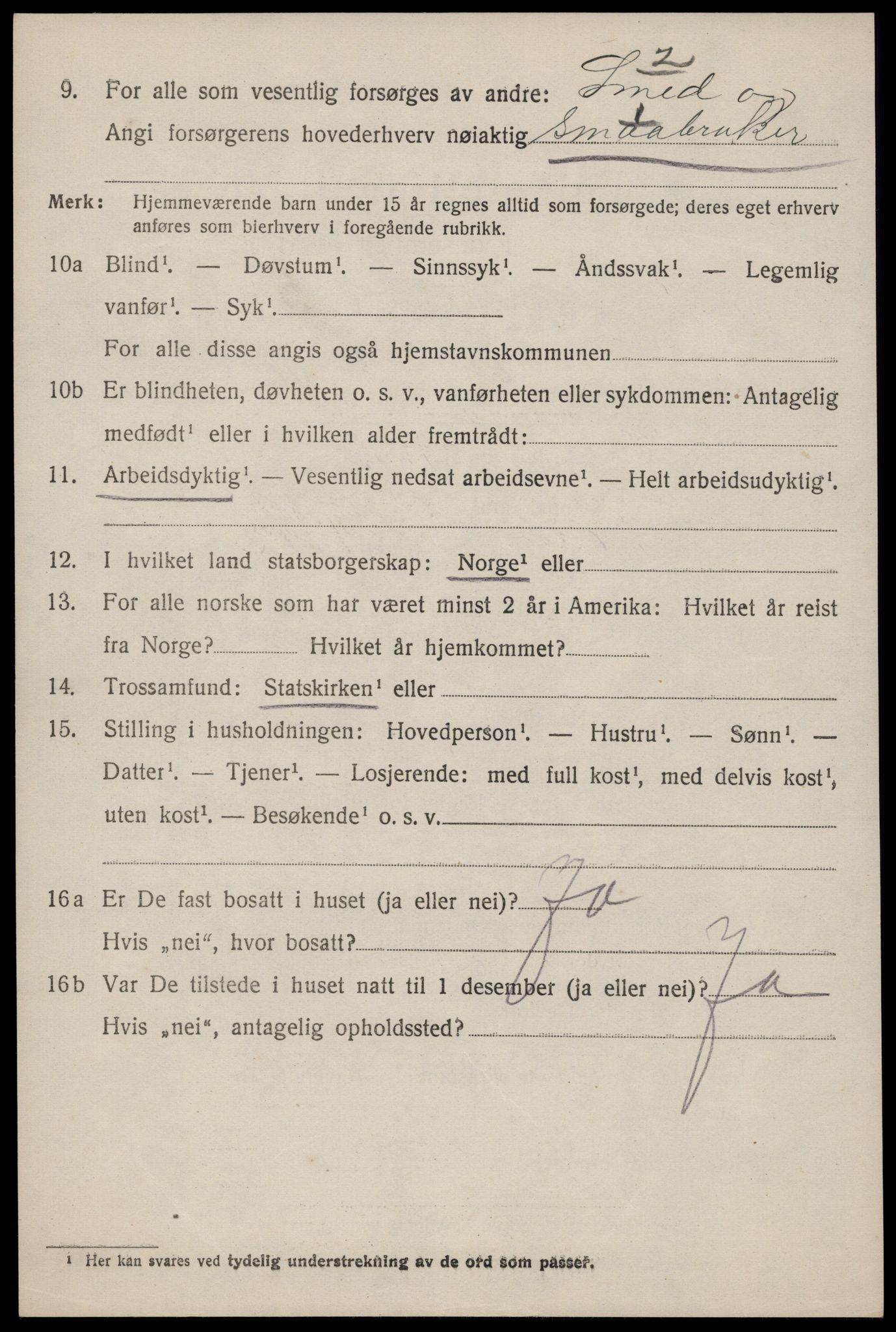 SAKO, Folketelling 1920 for 0827 Hjartdal herred, 1920, s. 2177
