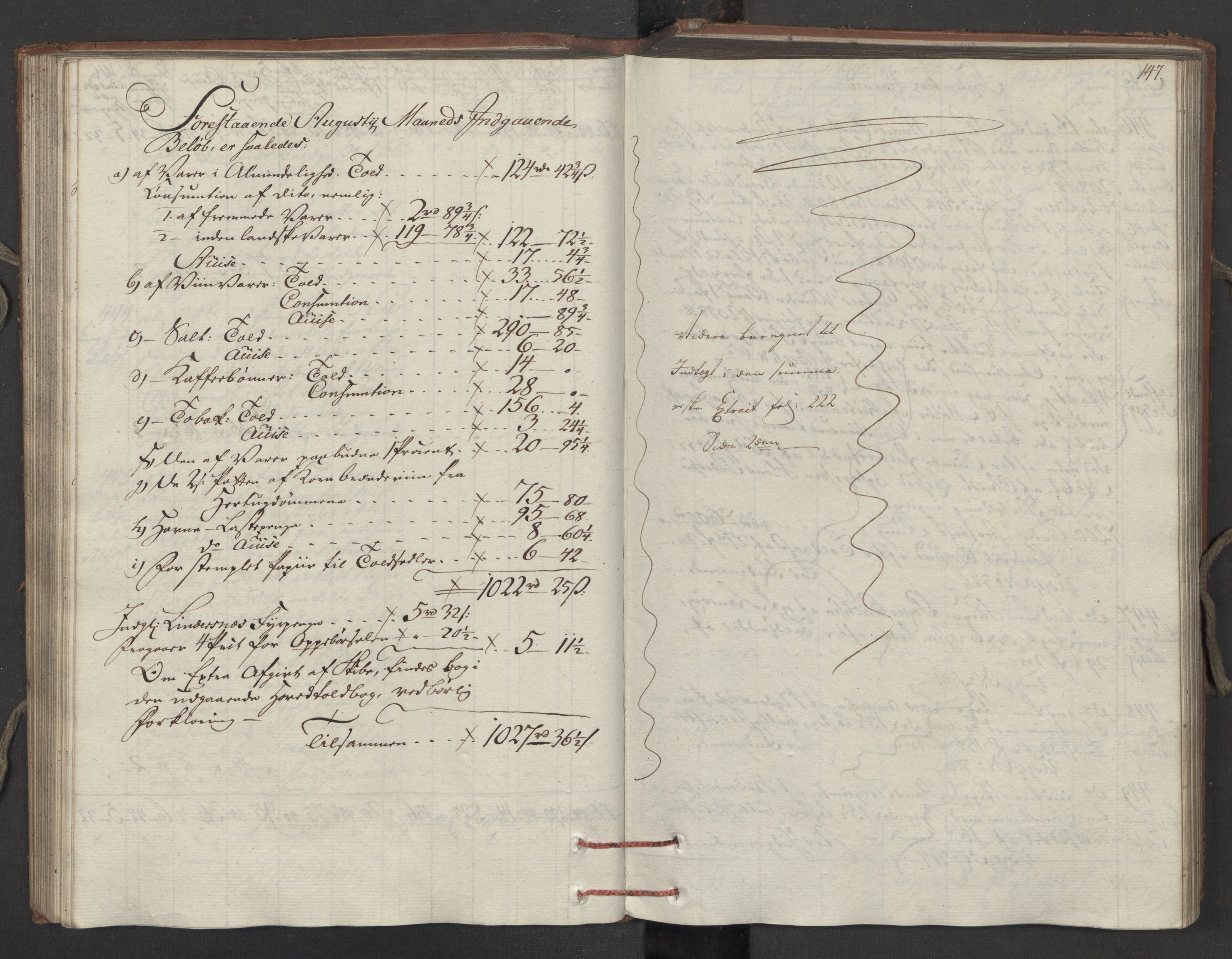 Generaltollkammeret, tollregnskaper, AV/RA-EA-5490/R15/L0121/0001: Tollregnskaper Arendal / Inngående tollbok, 1794, s. 146b-147a