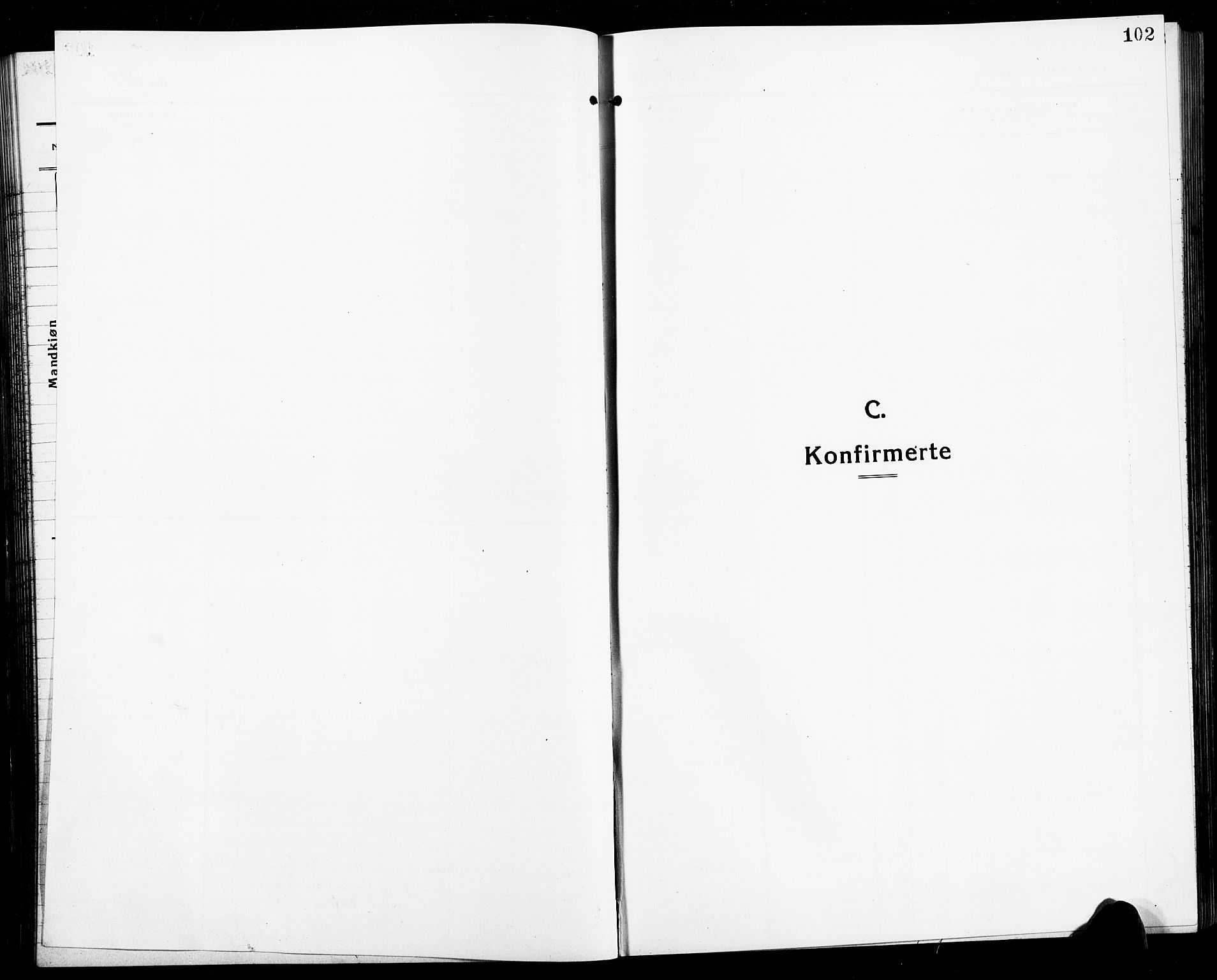 Arendal sokneprestkontor, Trefoldighet, SAK/1111-0040/F/Fb/L0007: Klokkerbok nr. B 7, 1916-1927, s. 102