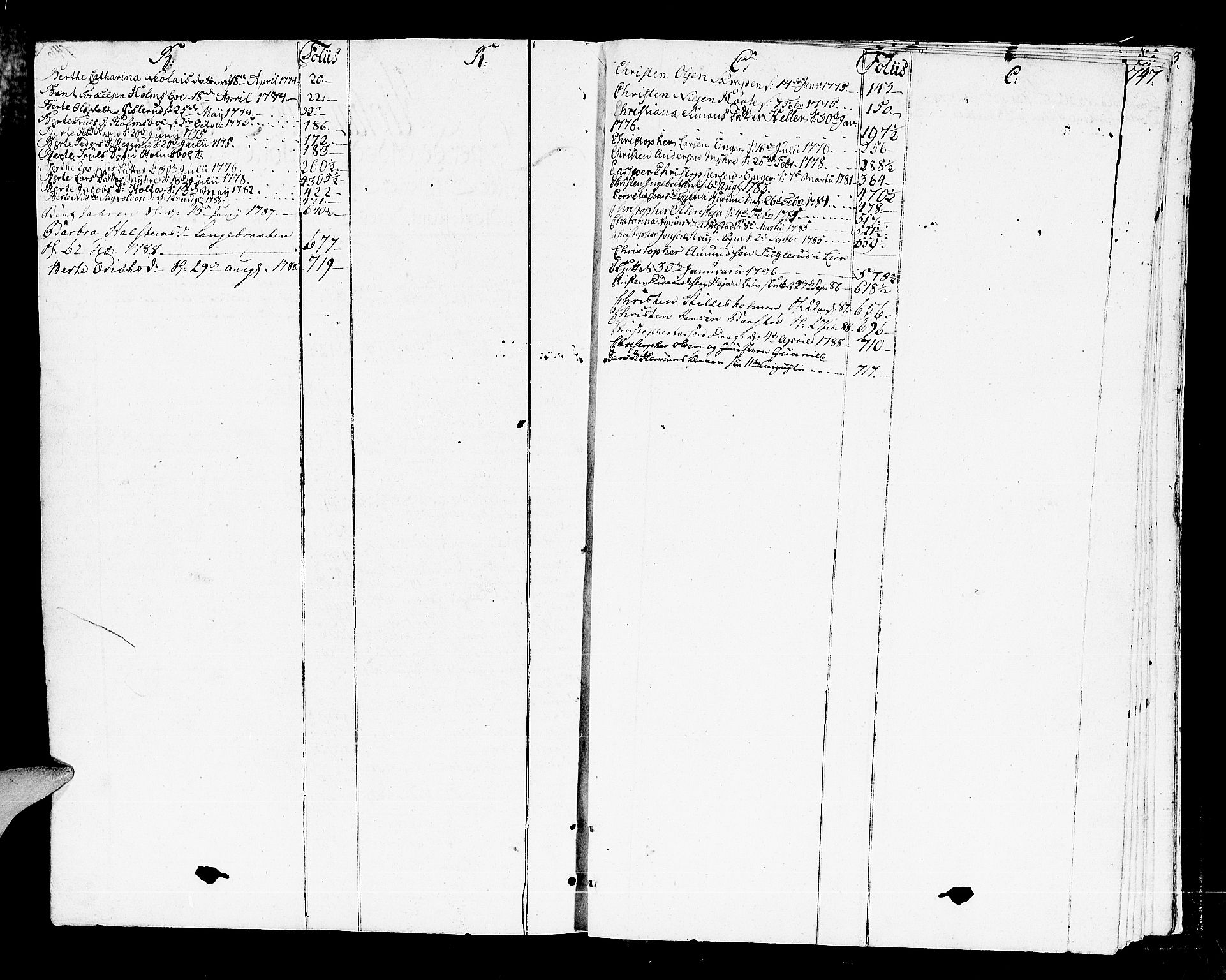 Lier, Røyken og Hurum sorenskriveri, SAKO/A-89/H/Hc/L0006: Skifteprotokoll, 1773-1789, s. 746b-747a