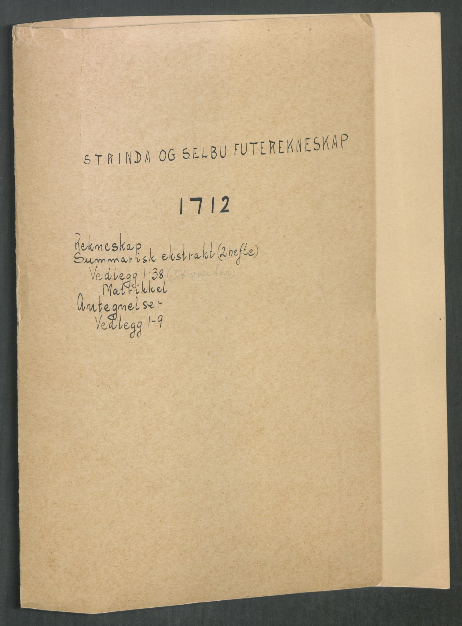 Rentekammeret inntil 1814, Reviderte regnskaper, Fogderegnskap, RA/EA-4092/R61/L4113: Fogderegnskap Strinda og Selbu, 1712-1713, s. 2