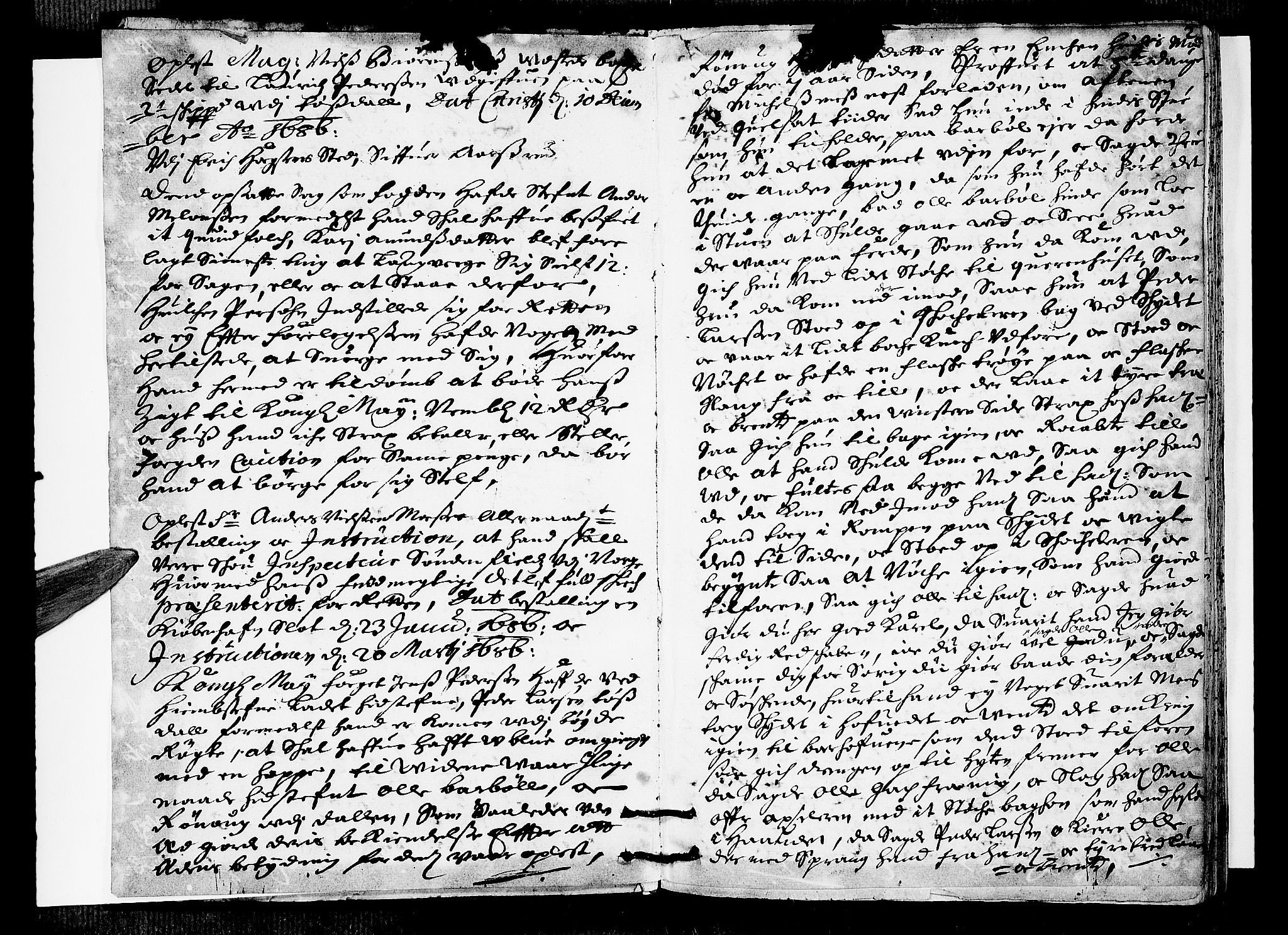 Nedre Romerike sorenskriveri, SAO/A-10469/F/Fb/L0018: Tingbok, 1687-1688, s. 1b-2a