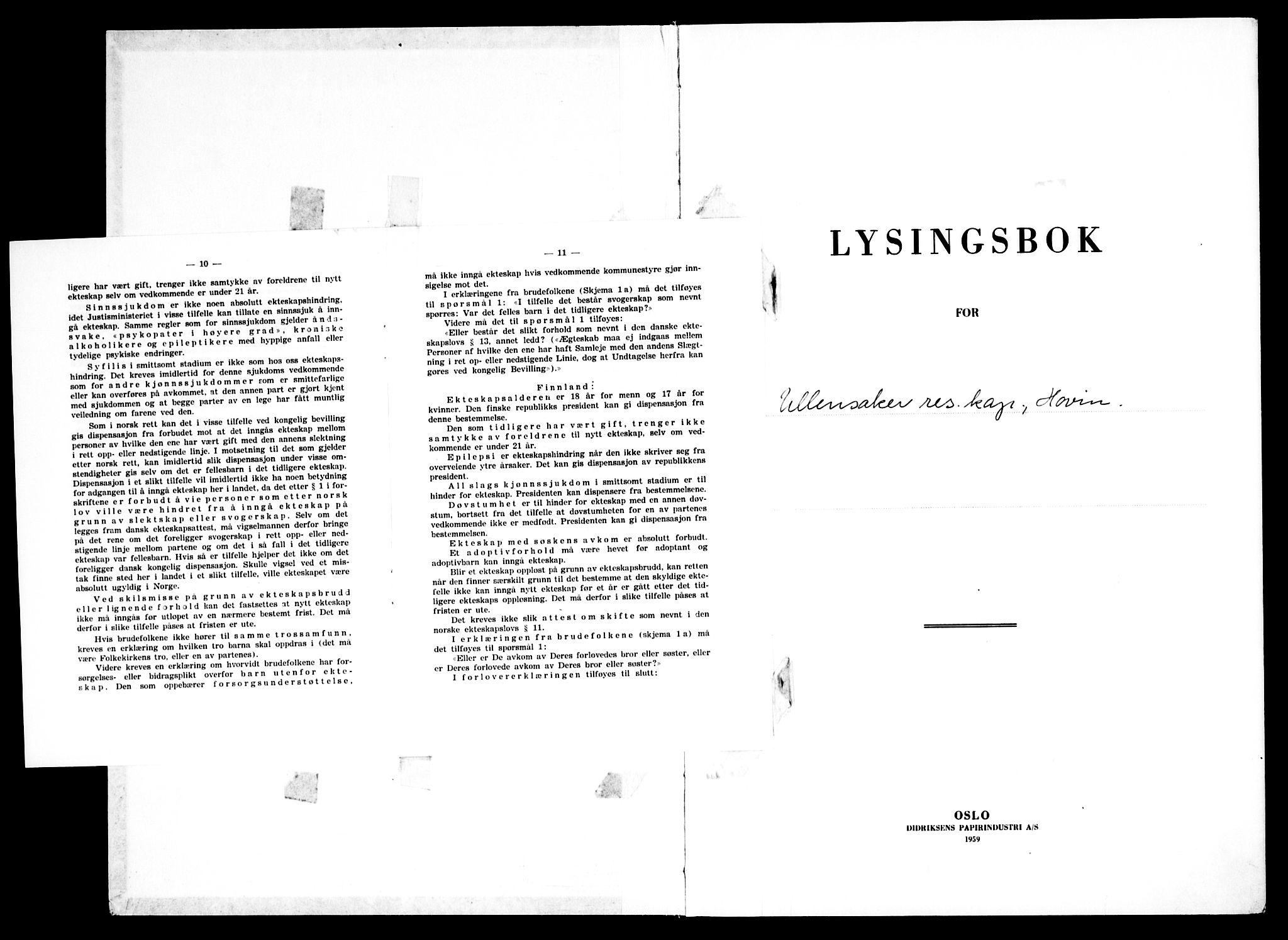 Ullensaker prestekontor Kirkebøker, AV/SAO-A-10236a/H/Ha/L0004: Lysningsprotokoll nr. 4, 1962-1969