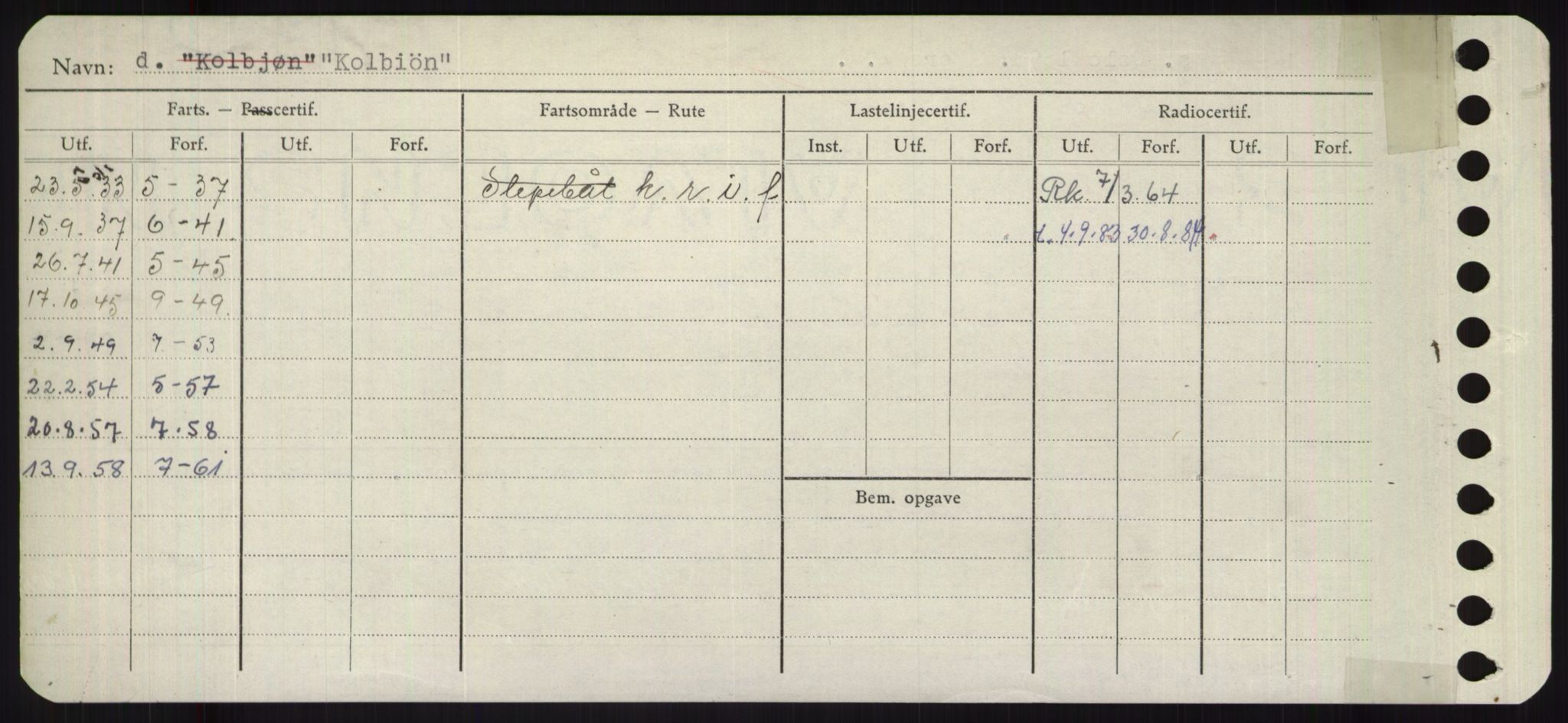 Sjøfartsdirektoratet med forløpere, Skipsmålingen, RA/S-1627/H/Ha/L0003/0001: Fartøy, Hilm-Mar / Fartøy, Hilm-Kol, s. 854