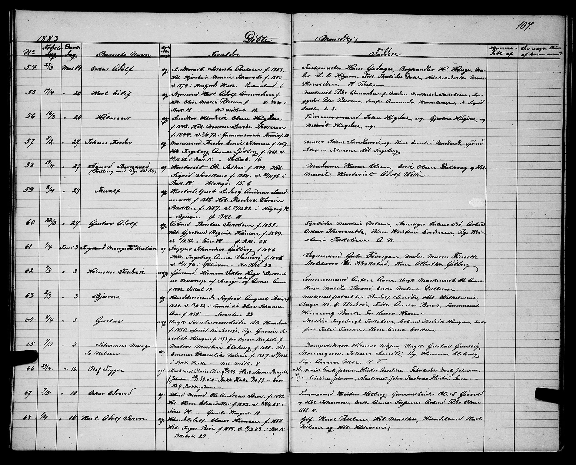 Ministerialprotokoller, klokkerbøker og fødselsregistre - Sør-Trøndelag, AV/SAT-A-1456/604/L0220: Klokkerbok nr. 604C03, 1870-1885, s. 107