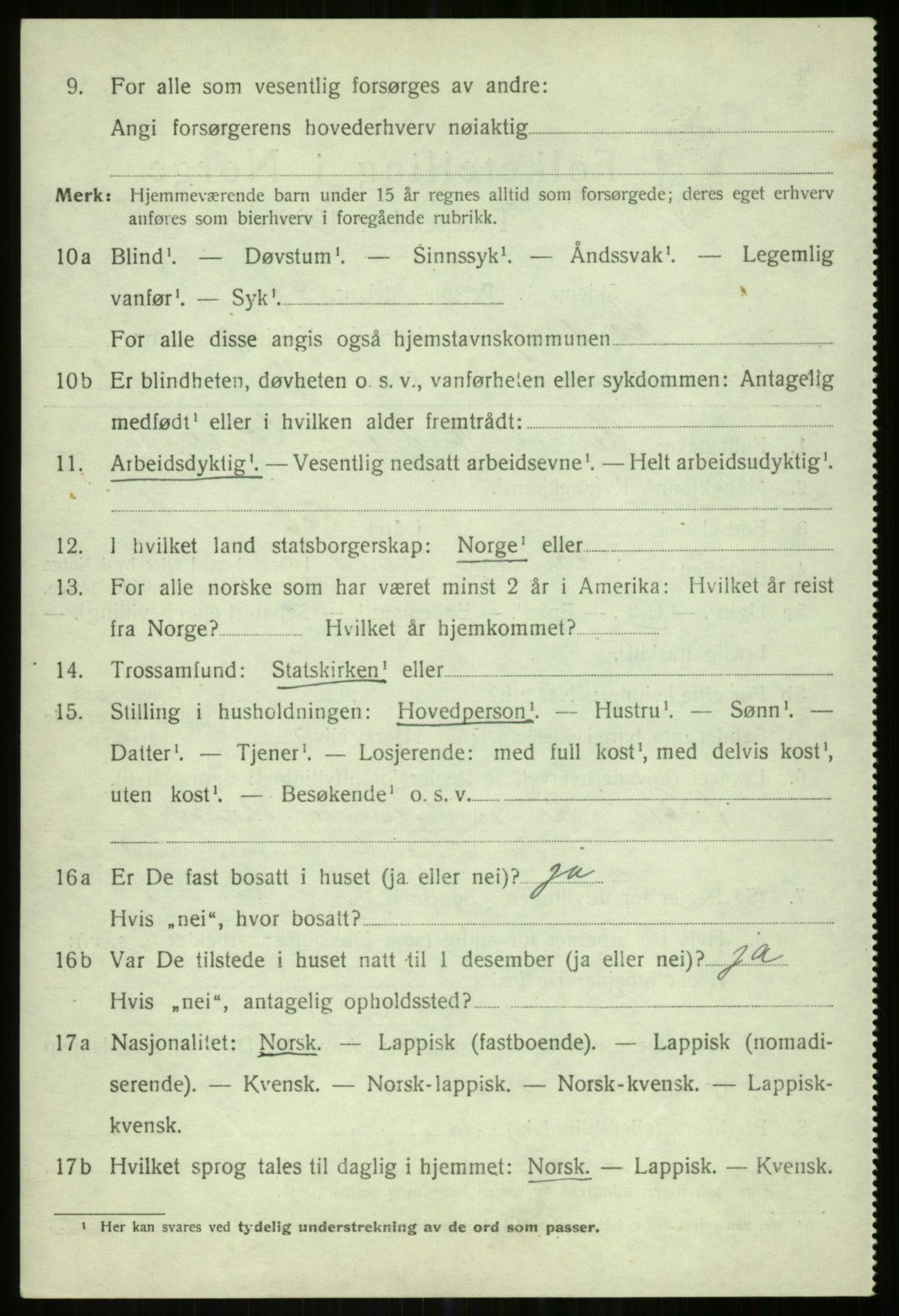 SATØ, Folketelling 1920 for 1936 Karlsøy herred, 1920, s. 5230