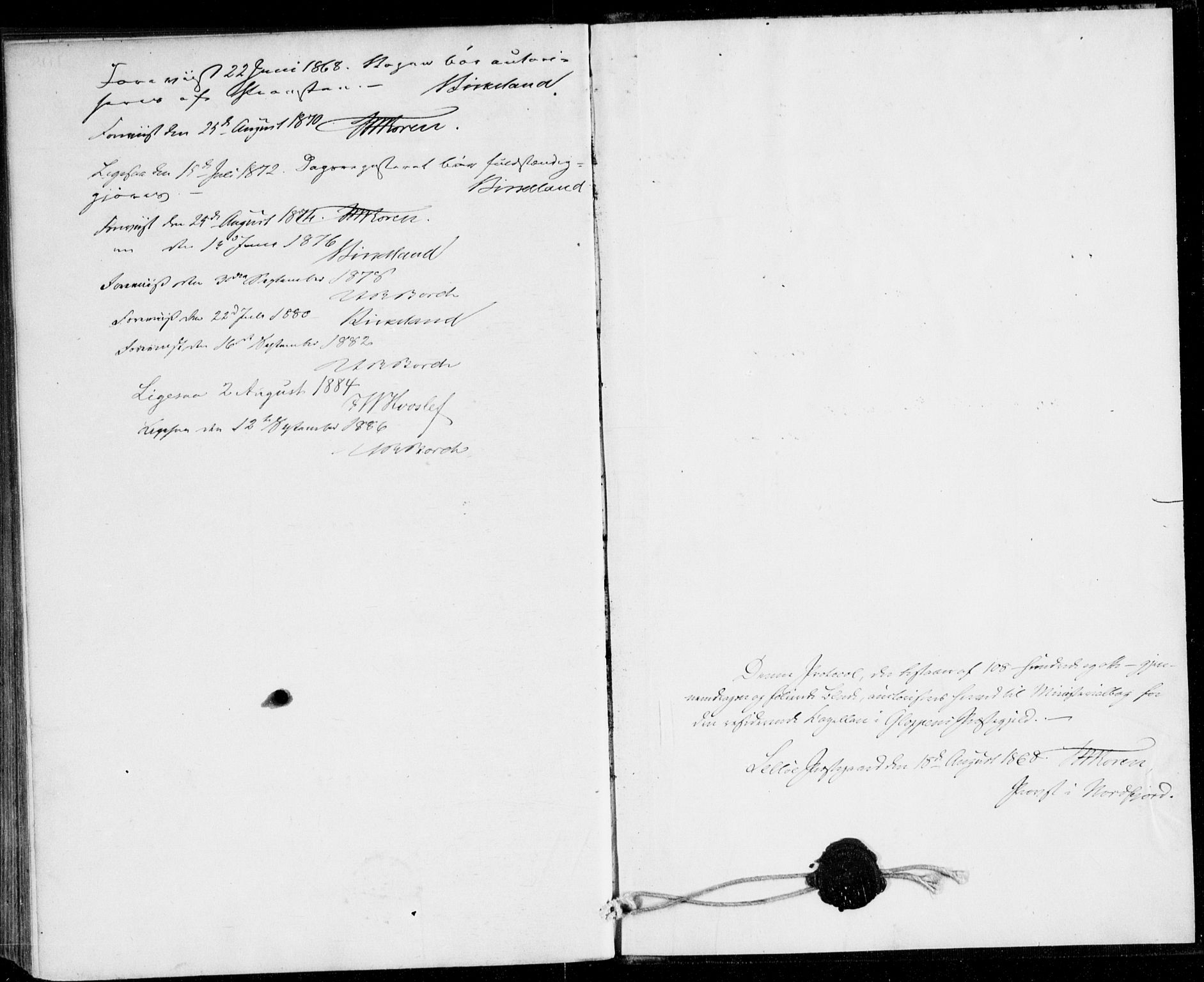 Gloppen sokneprestembete, SAB/A-80101/H/Hac/L0001: Residerende kapellans bok nr. A 1, 1867-1886