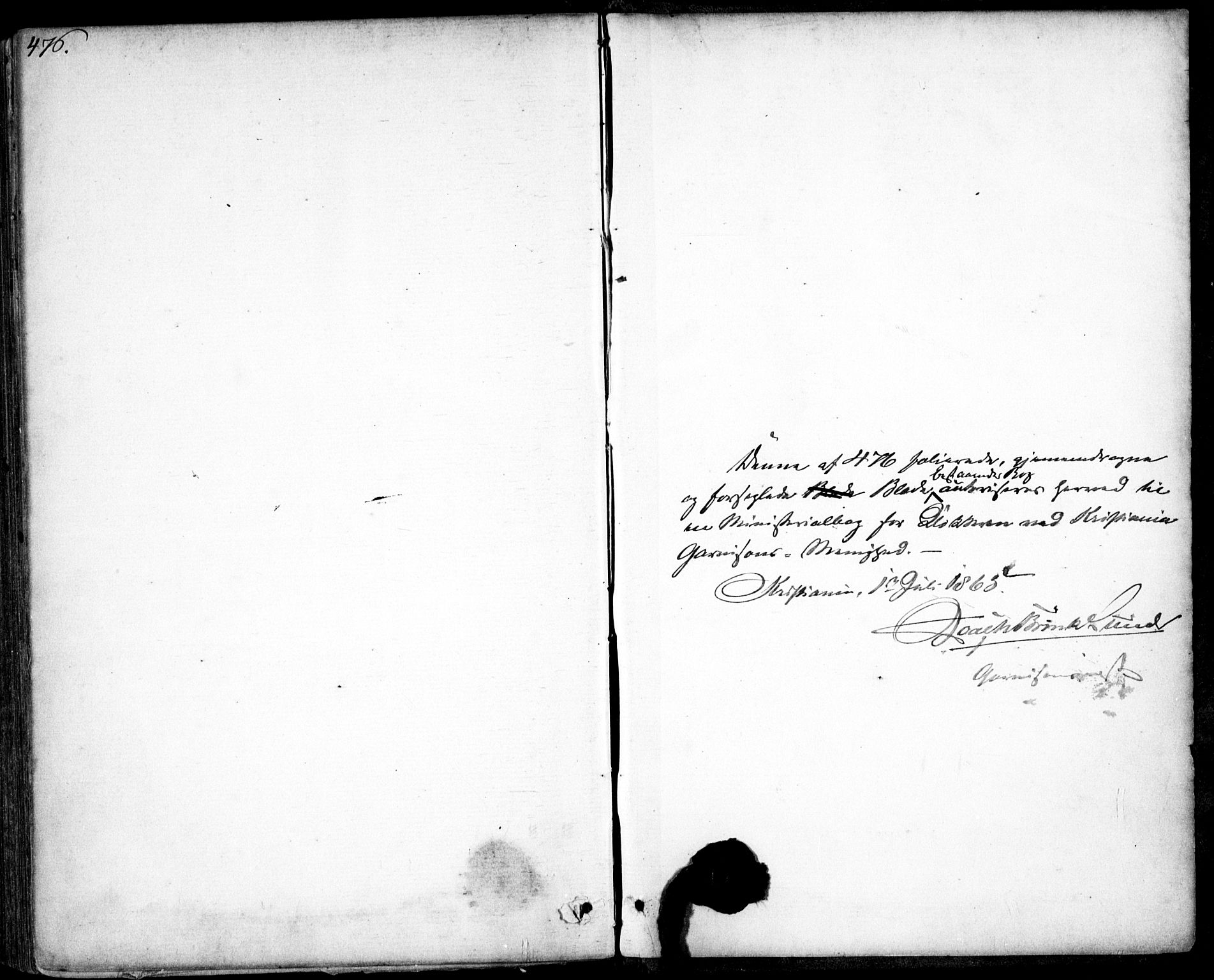 Garnisonsmenigheten Kirkebøker, SAO/A-10846/G/Ga/L0006: Klokkerbok nr. 6, 1860-1880, s. 476